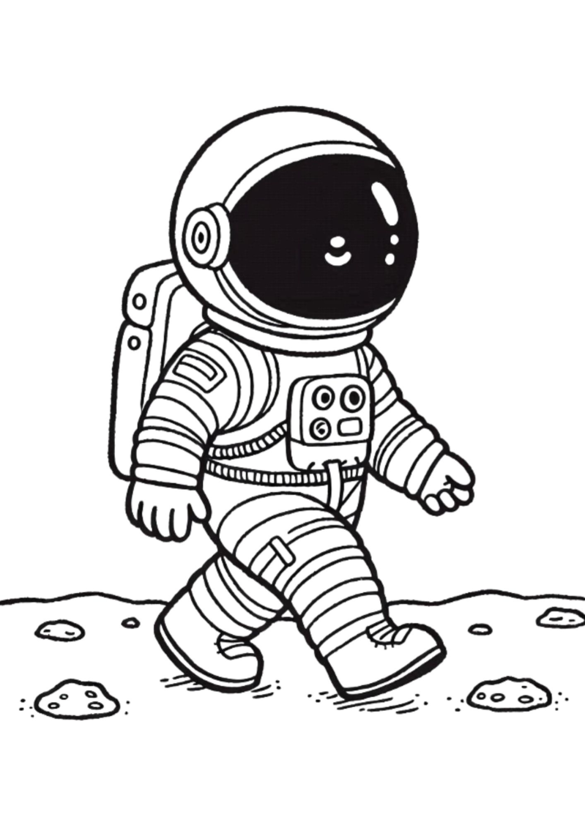 Desenho para Colorir Astronauta