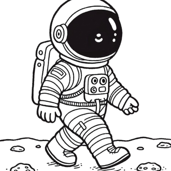 Desenho para Colorir Astronauta