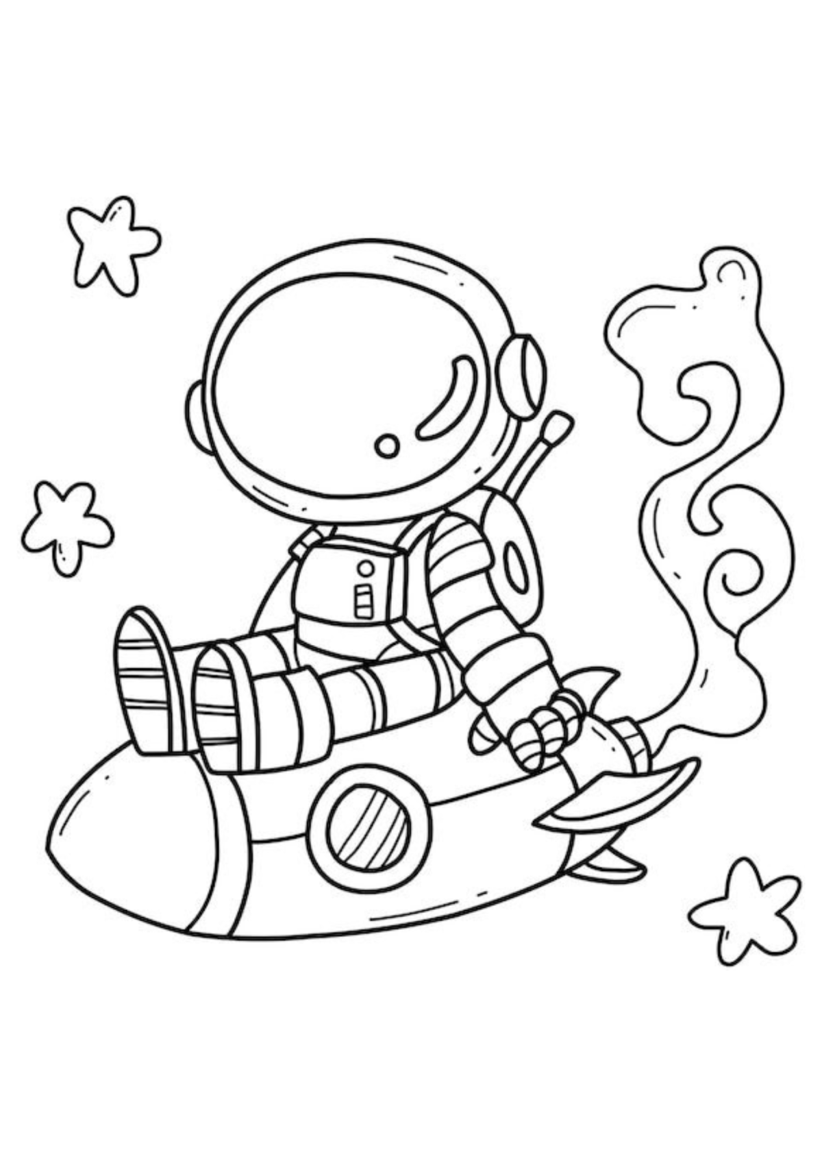Desenho para Colorir Astronauta