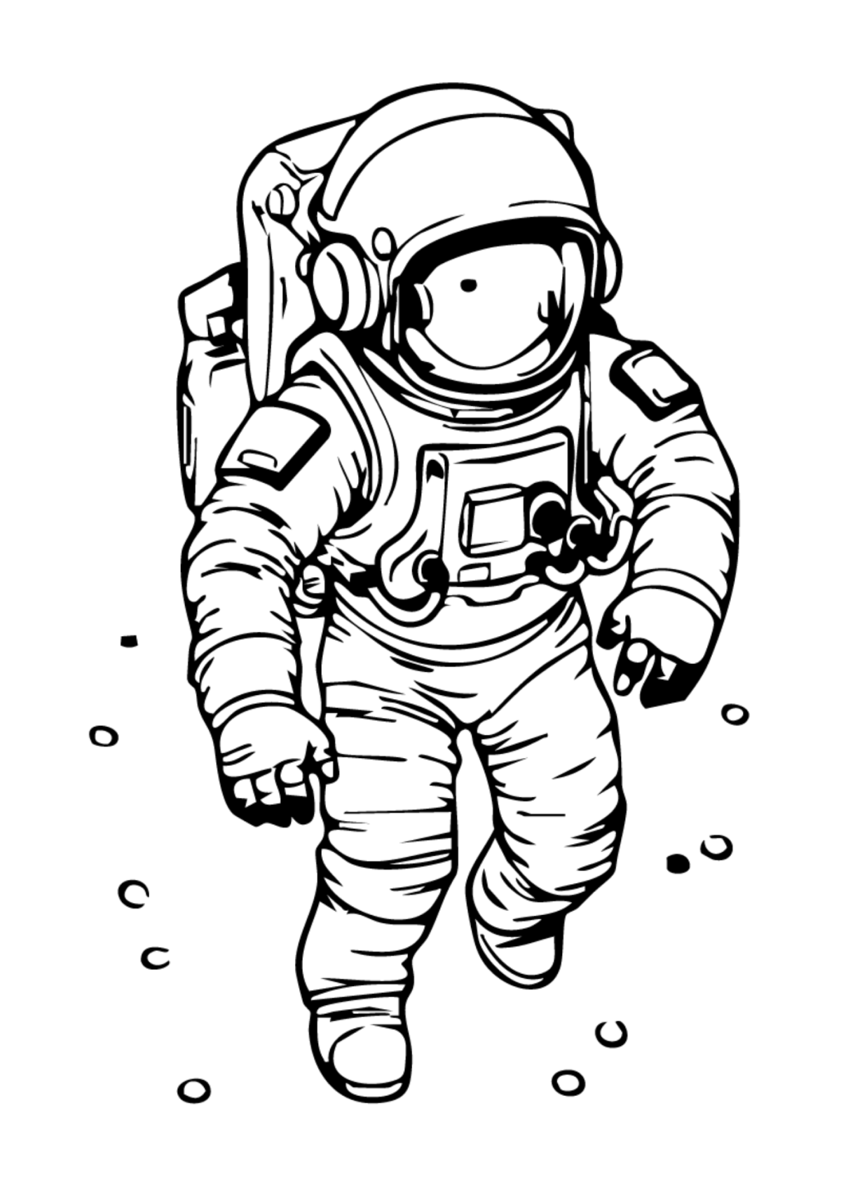 Desenho para Colorir Astronauta