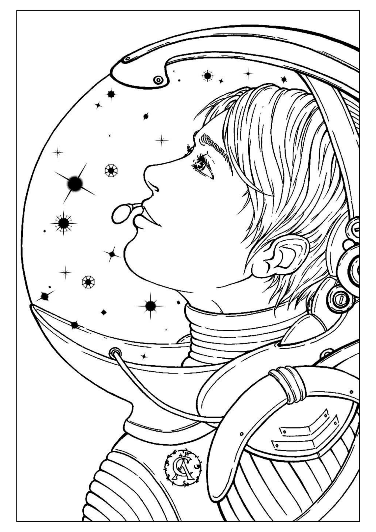 Desenho para Colorir Astronauta