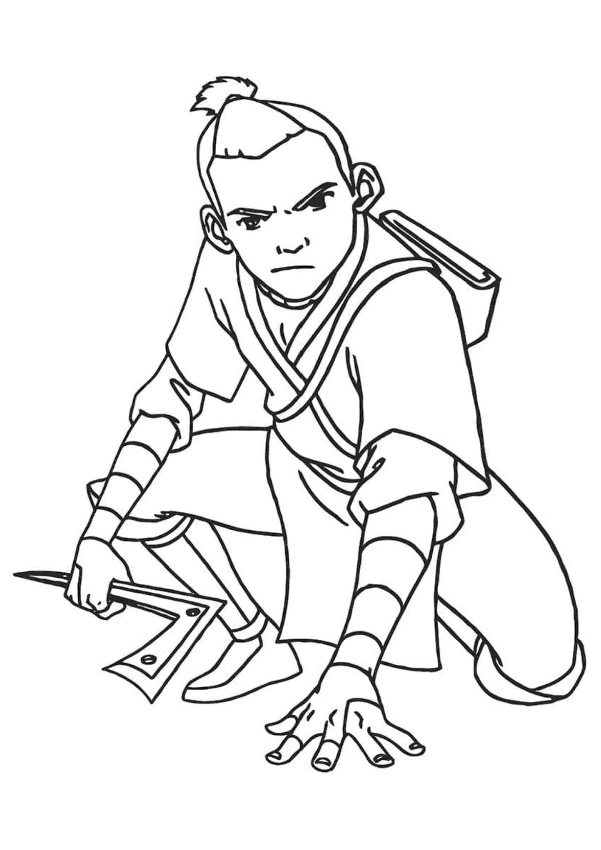 Desenho para Colorir Avatar A Lenda de Aang