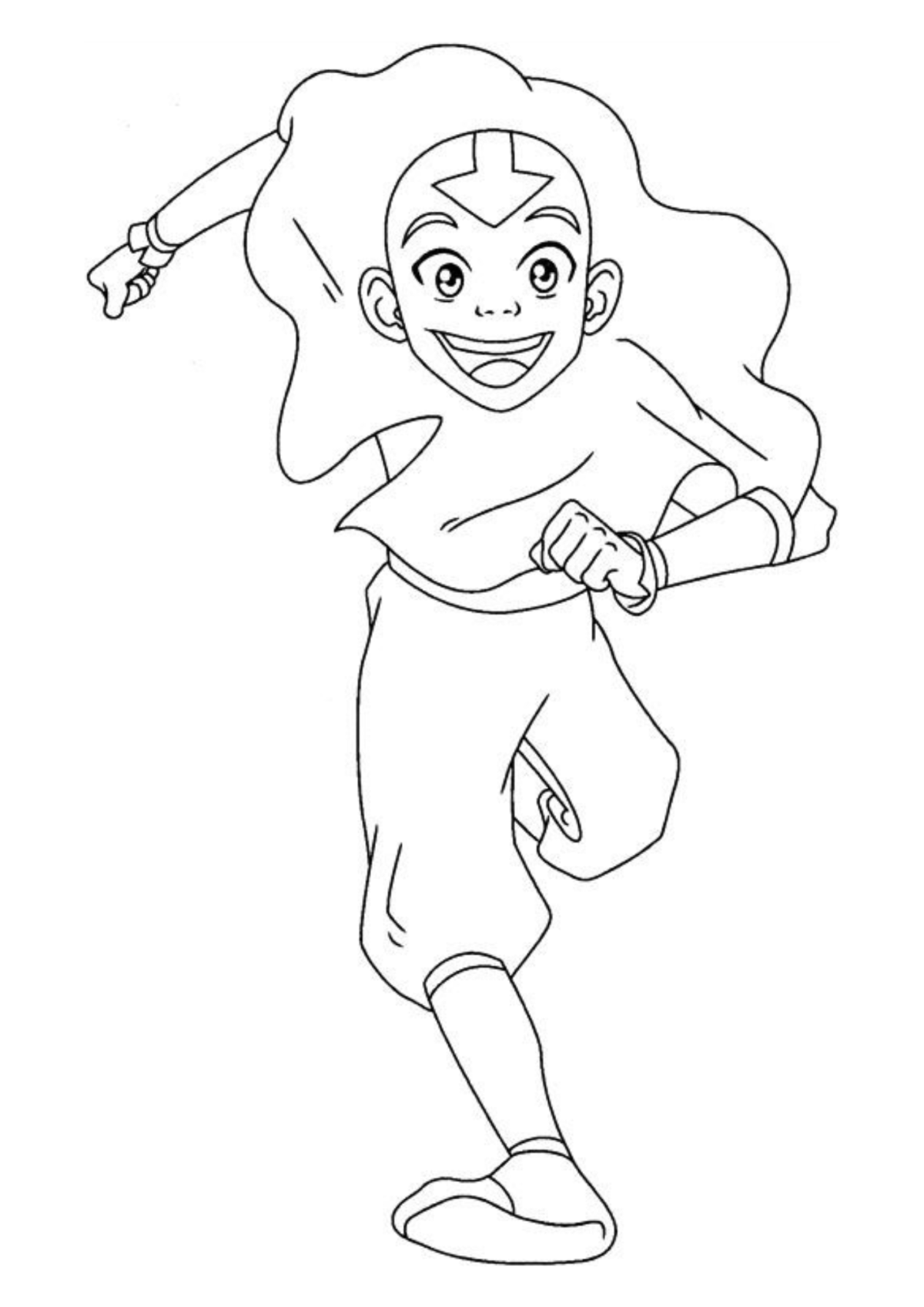 Desenho para Colorir Avatar A Lenda de Aang