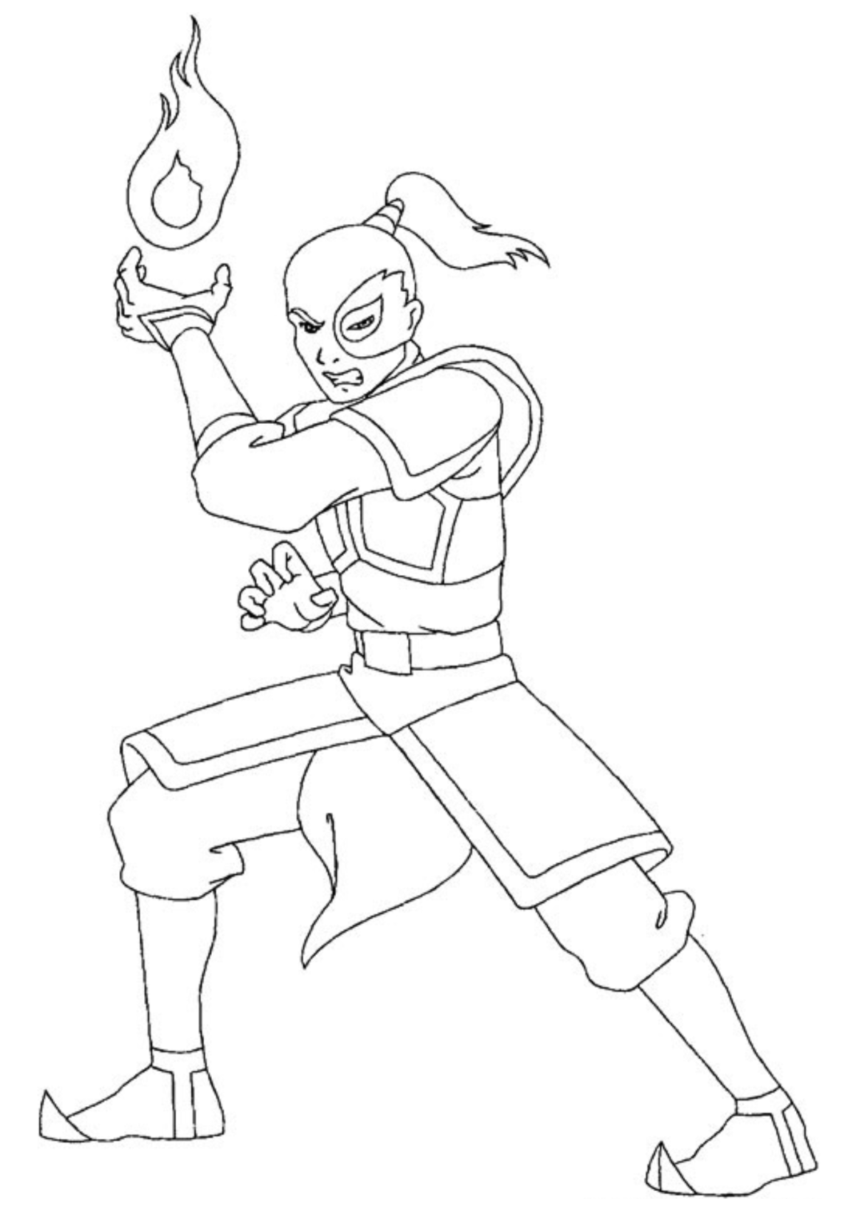 Desenho para Colorir Avatar A Lenda de Aang