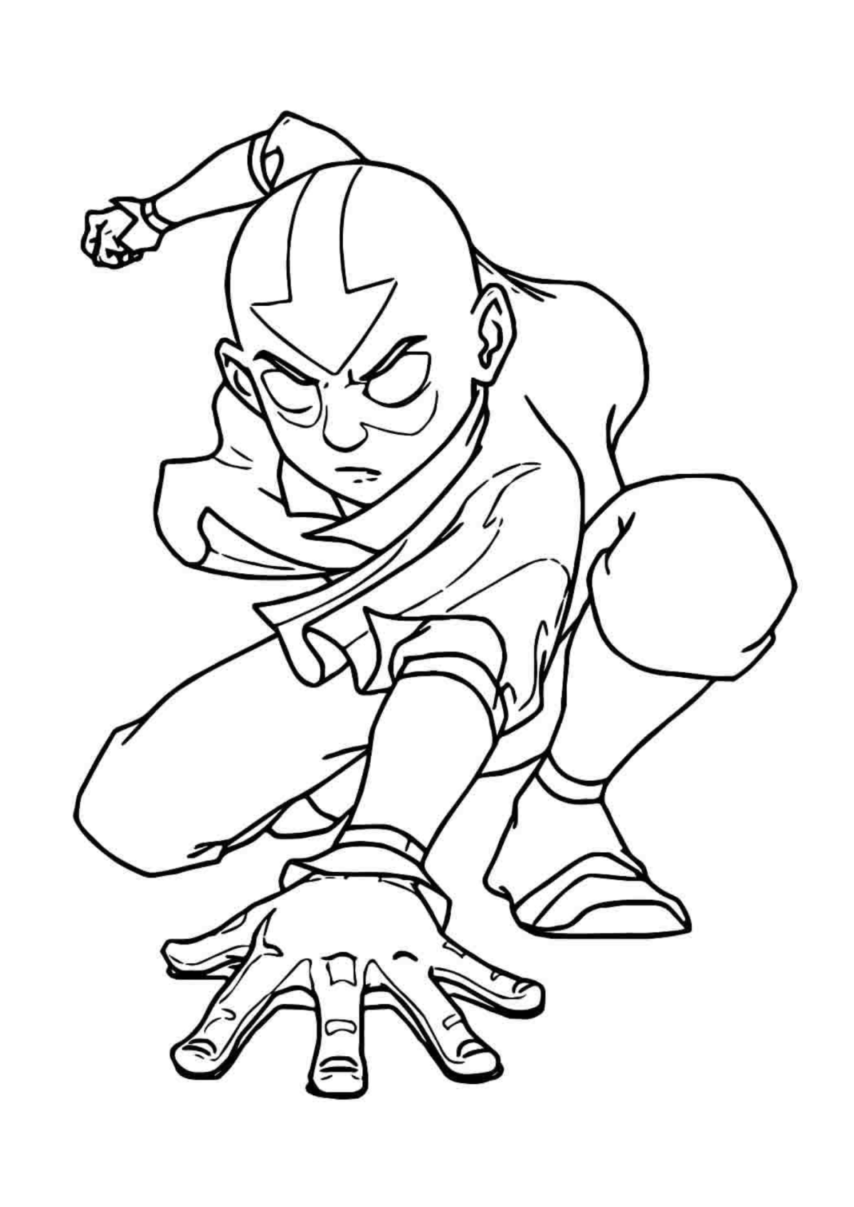 Desenho para Colorir Avatar A Lenda de Aang
