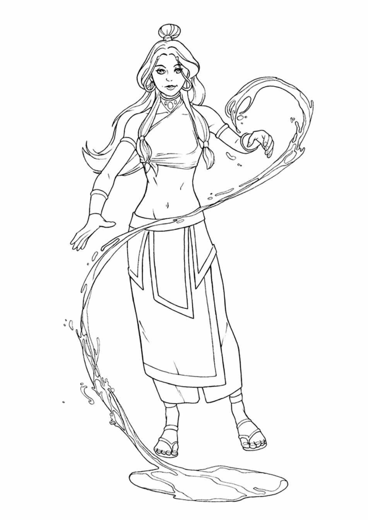 Desenho para Colorir Avatar A Lenda de Aang