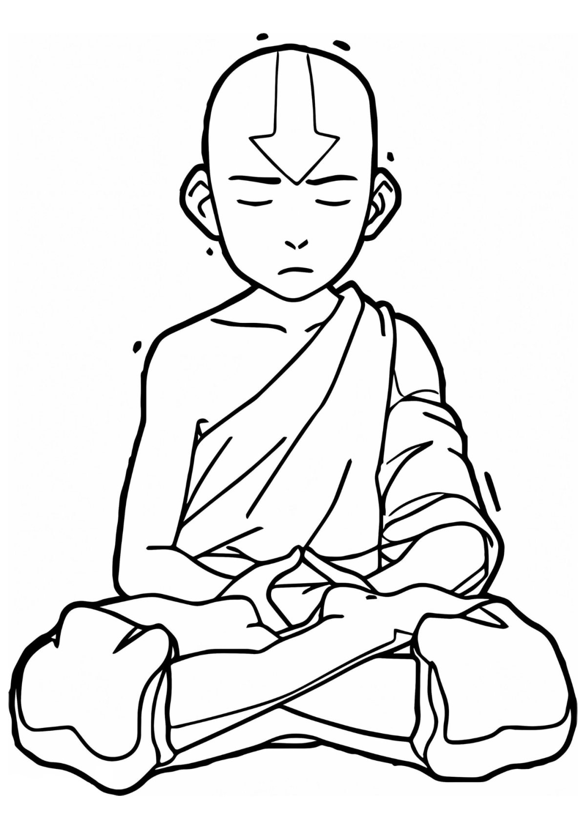 Desenho para Colorir Avatar A Lenda de Aang