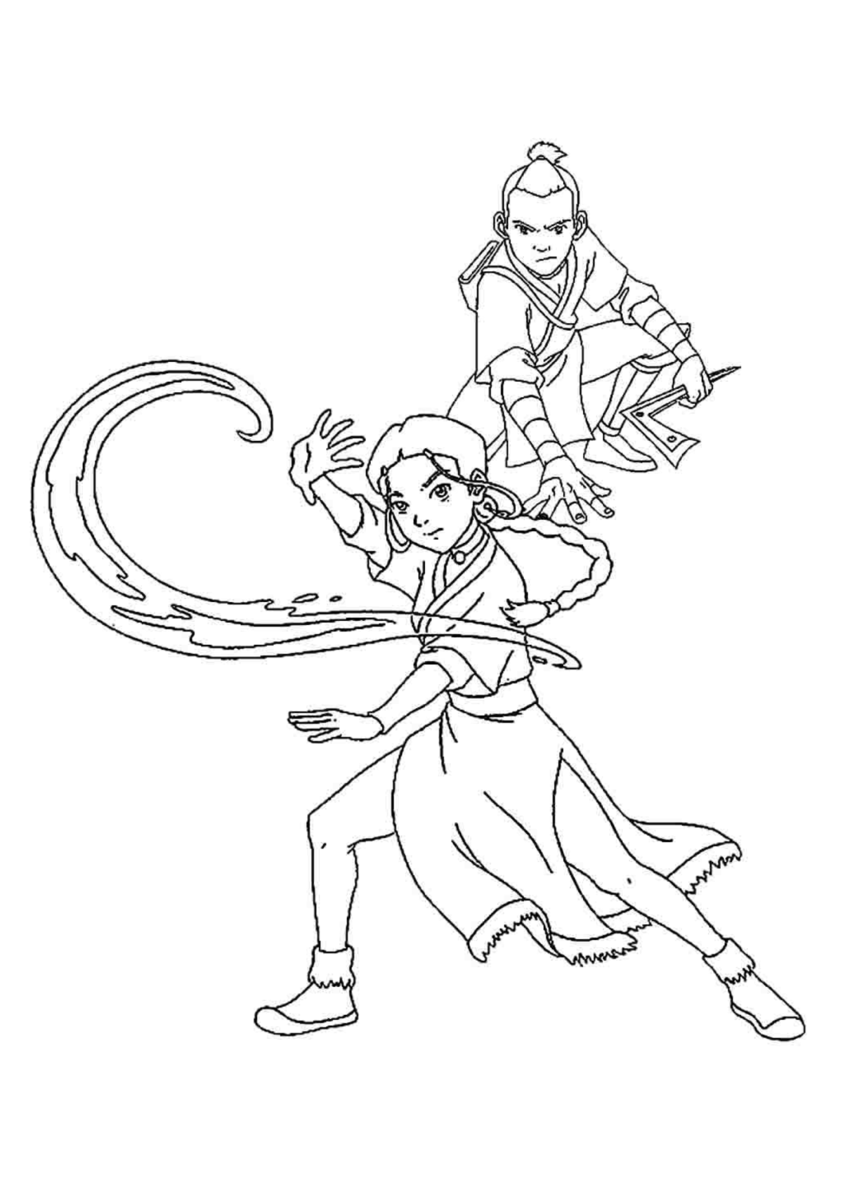 Desenho para Colorir Avatar A Lenda de Aang