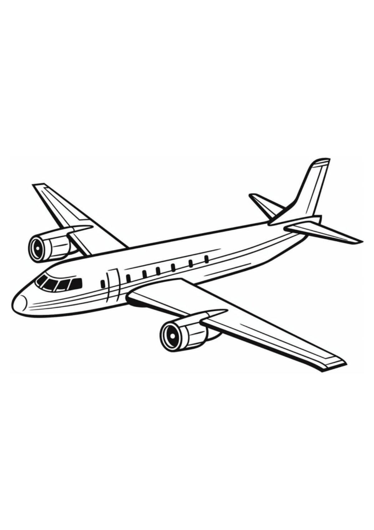 Desenho para Colorir Avião