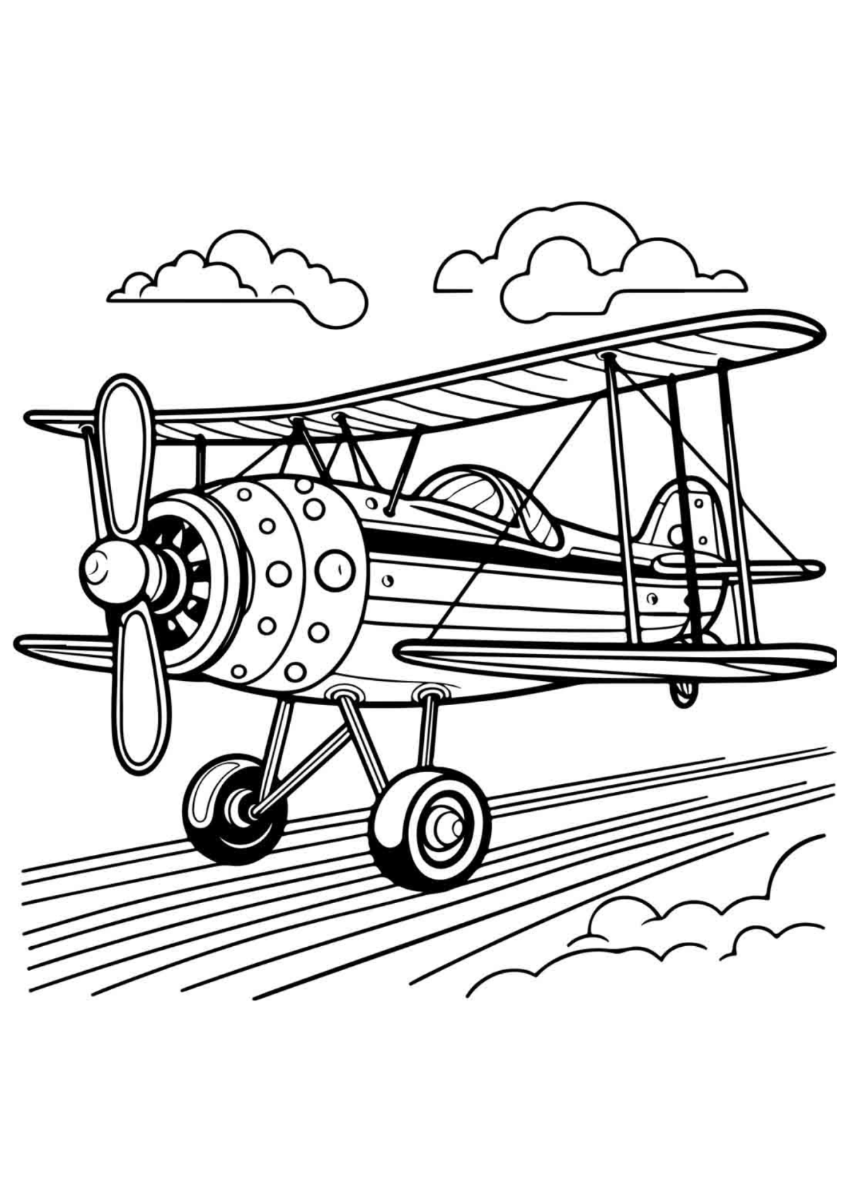 Desenho para Colorir Avião