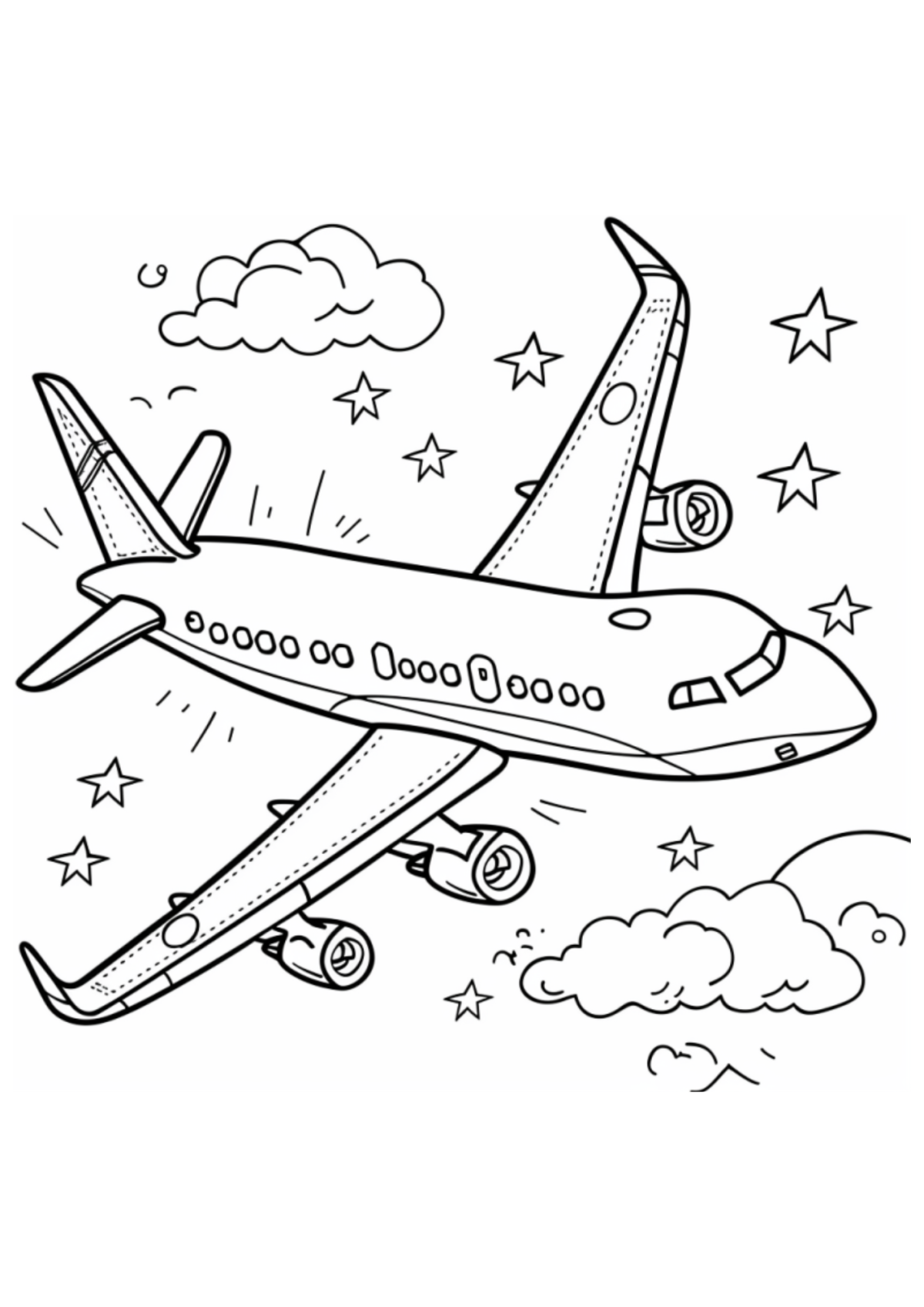 Desenho para Colorir Avião