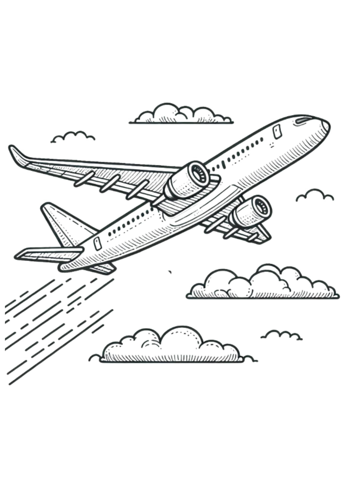 Desenho para Colorir Avião