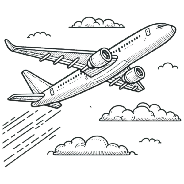 Desenho para Colorir Avião