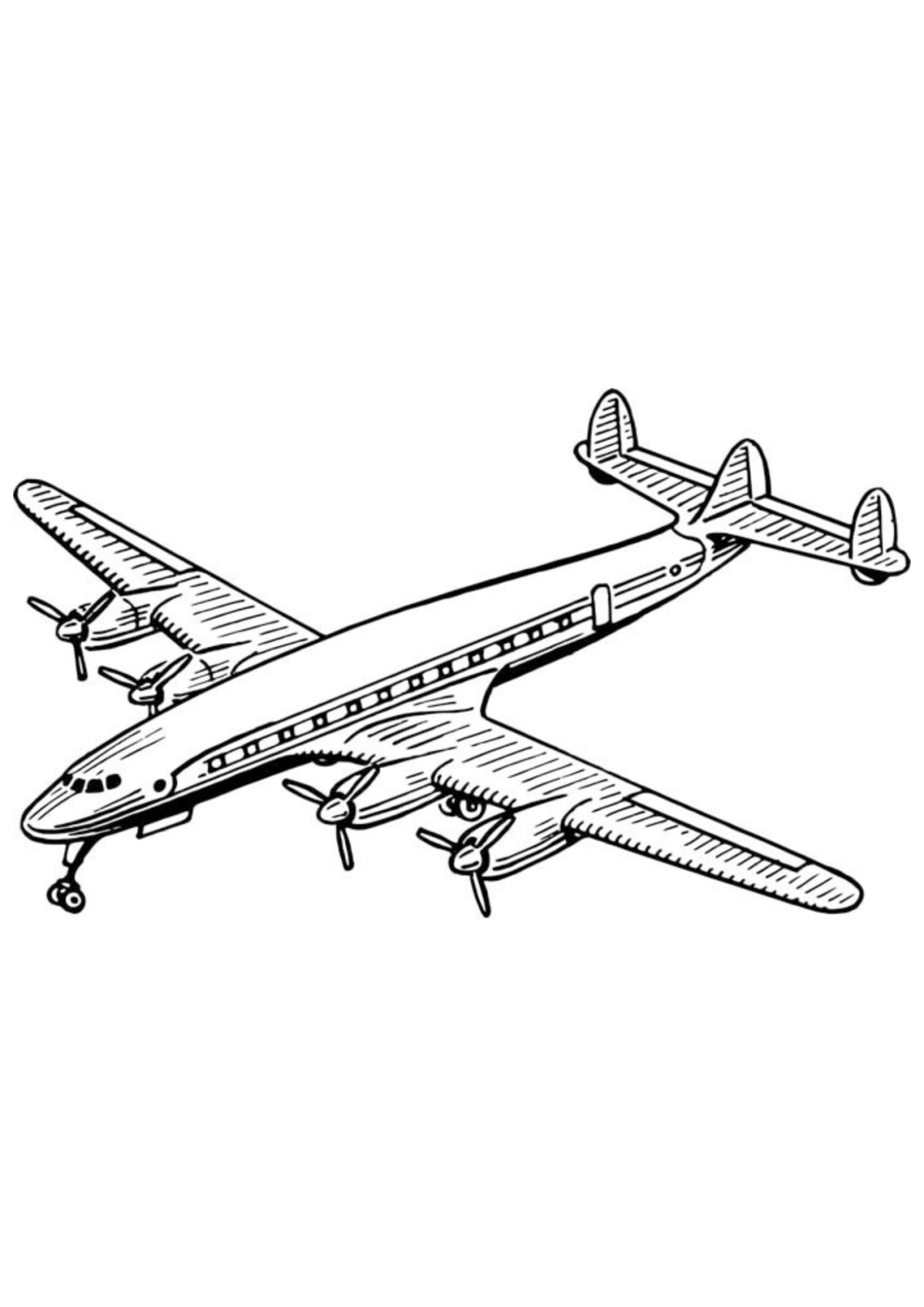 Desenho para Colorir Avião