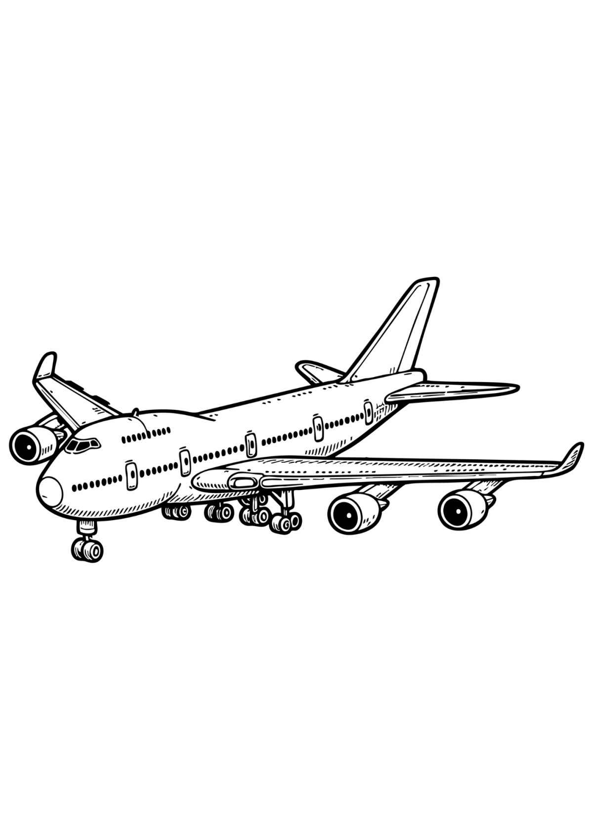 Desenho para Colorir Avião