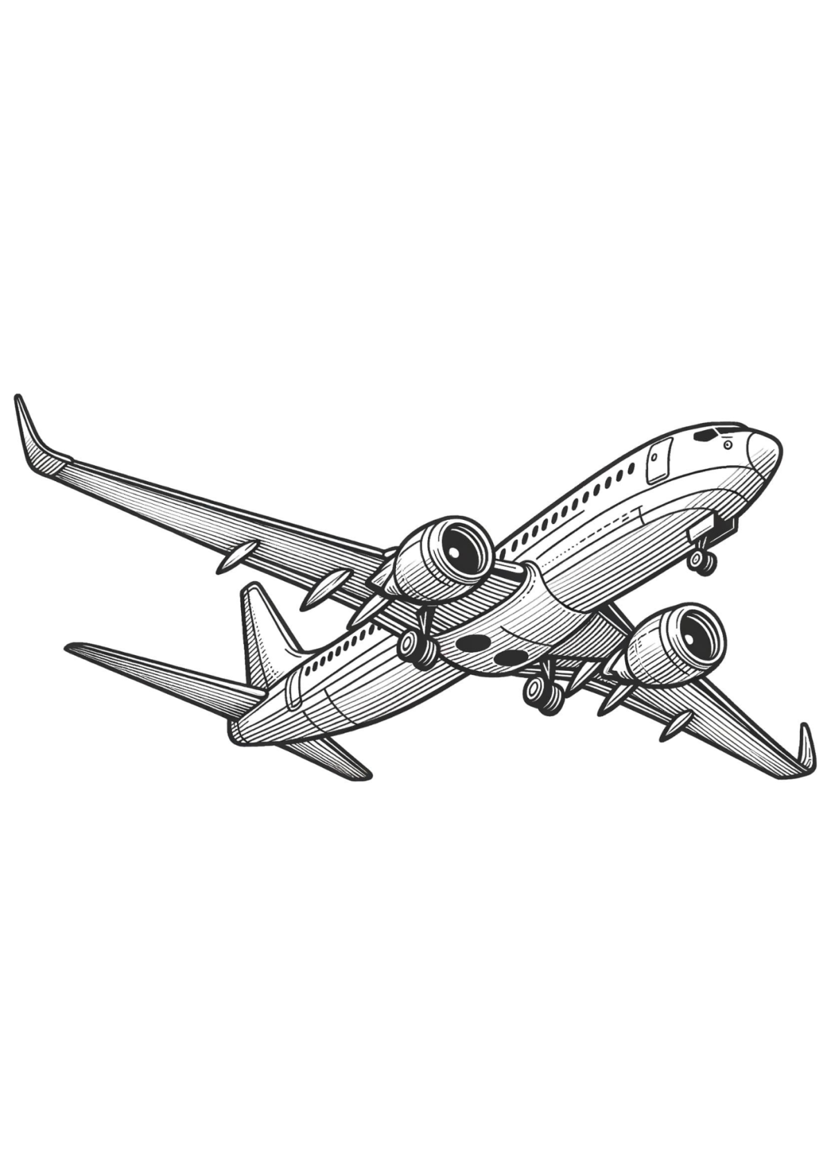 Desenho para Colorir Avião