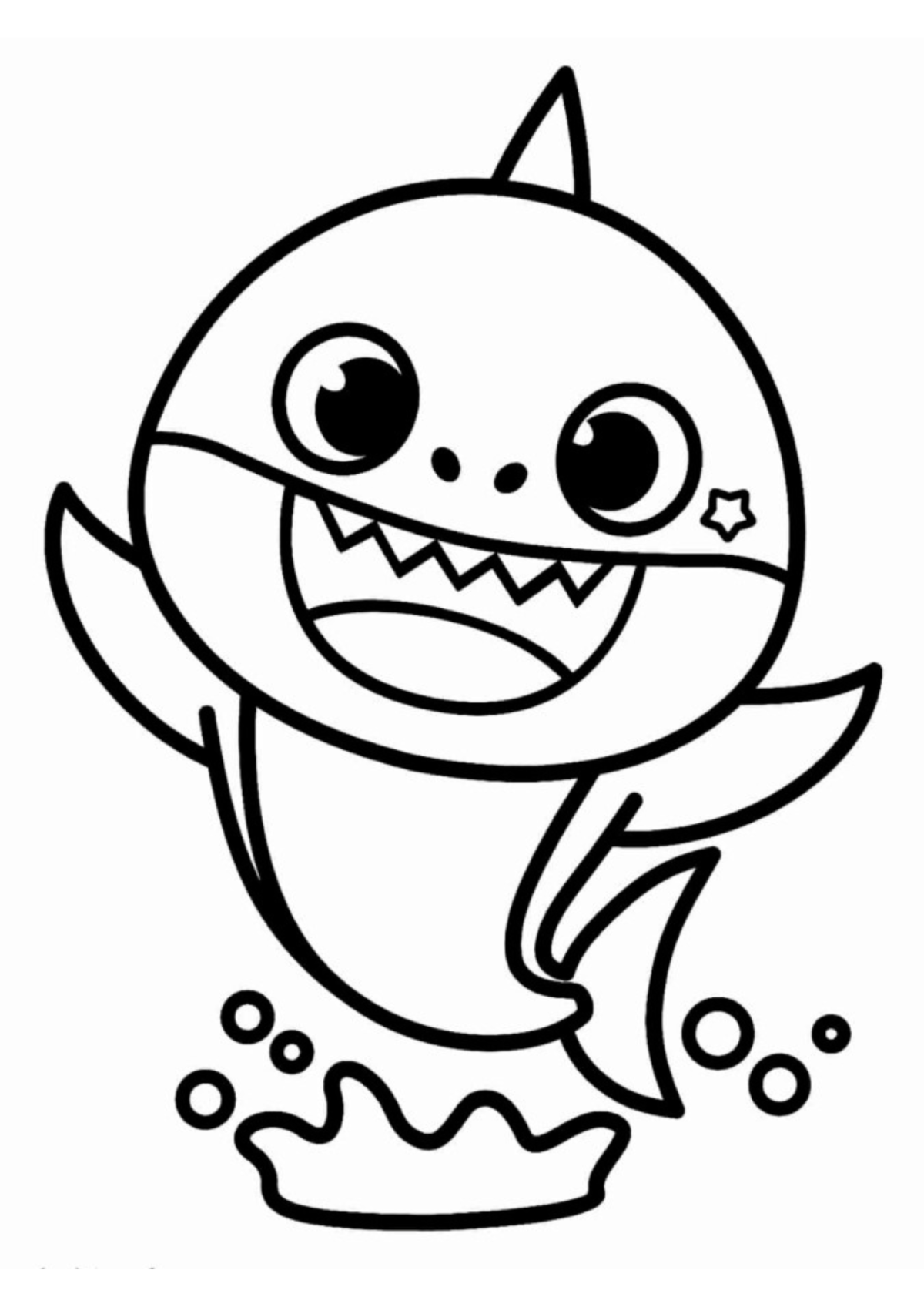 Desenho para Colorir Baby Shark