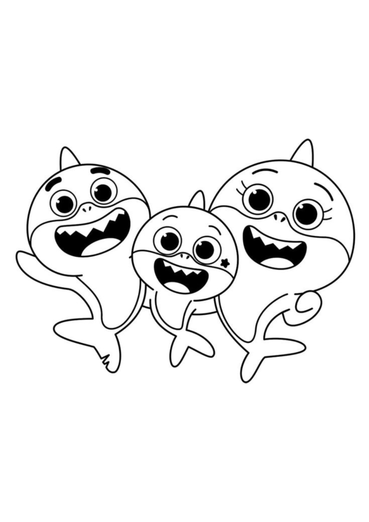 Desenho para Colorir Baby Shark