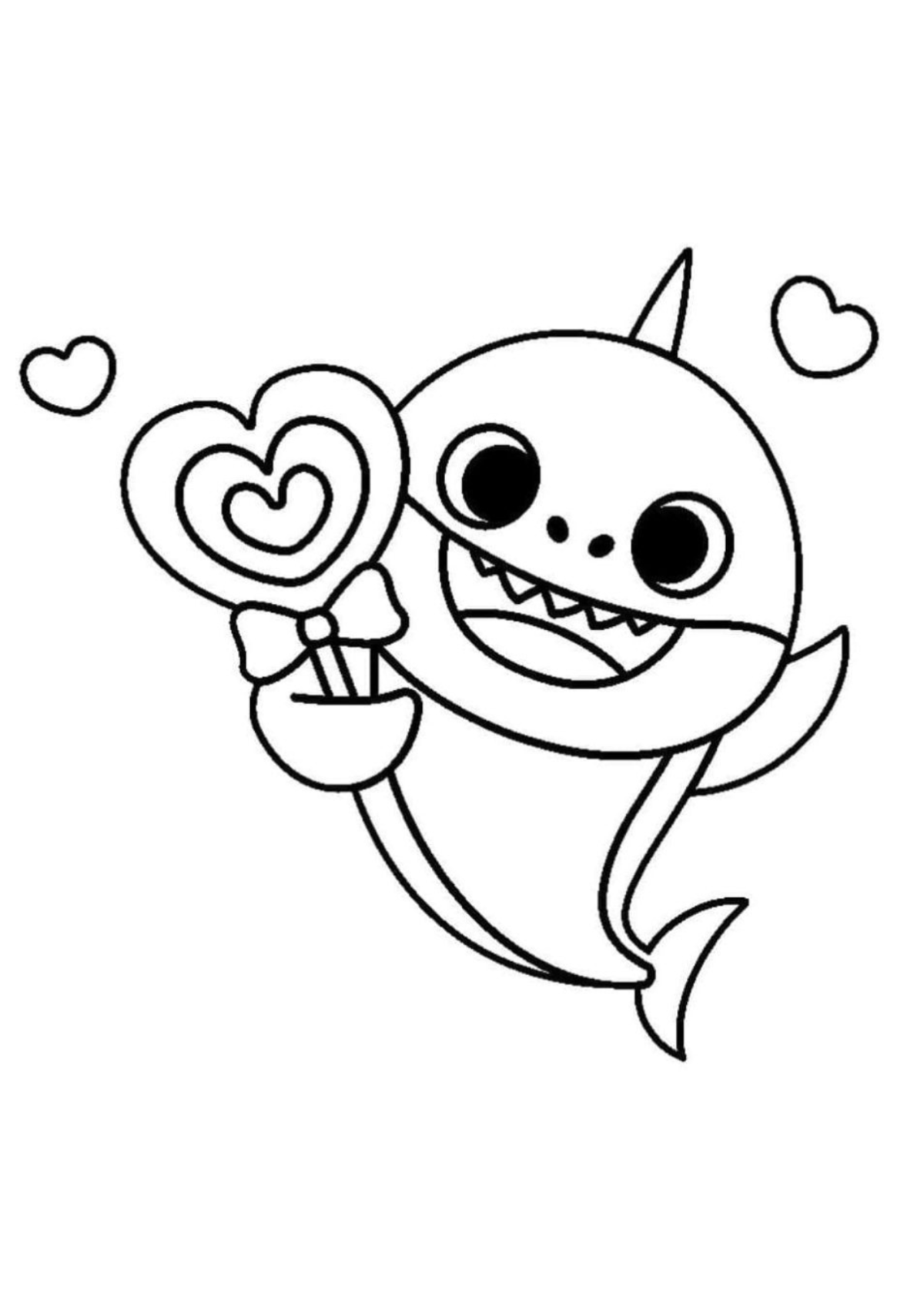 Desenho para Colorir Baby Shark