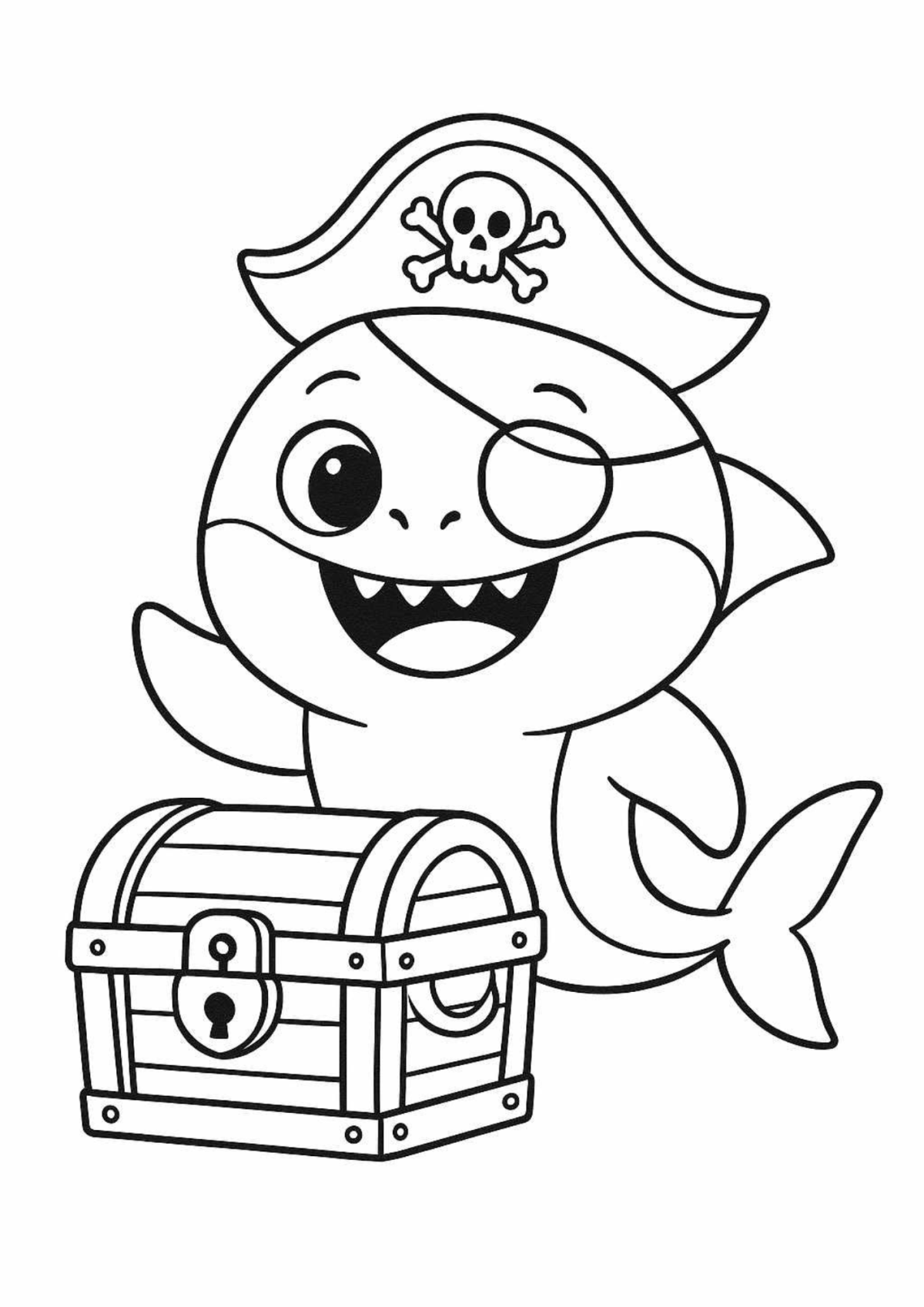 Desenho para Colorir Baby Shark