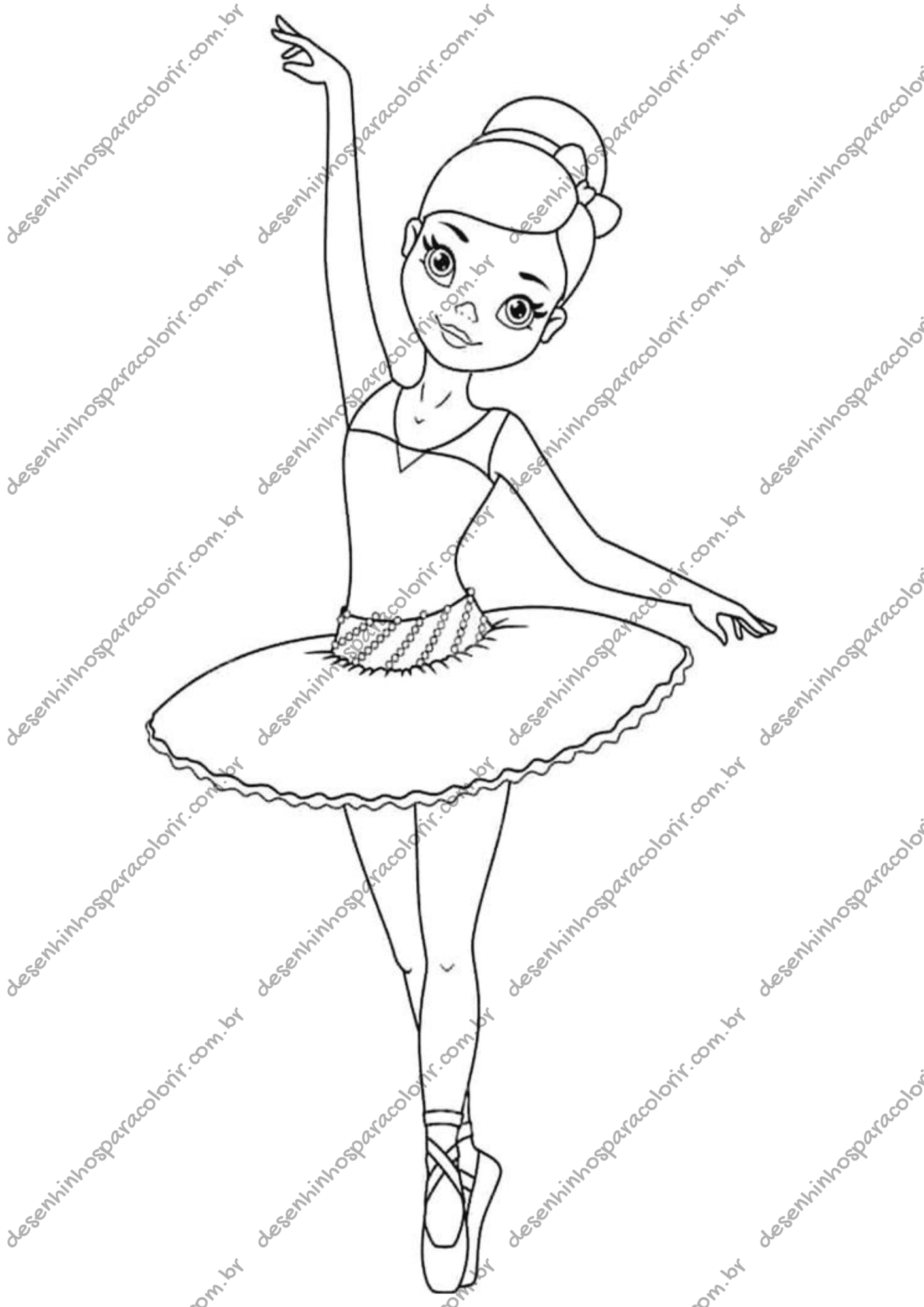 Desenho para Colorir Bailarina Desenho para Colorir Bailarina