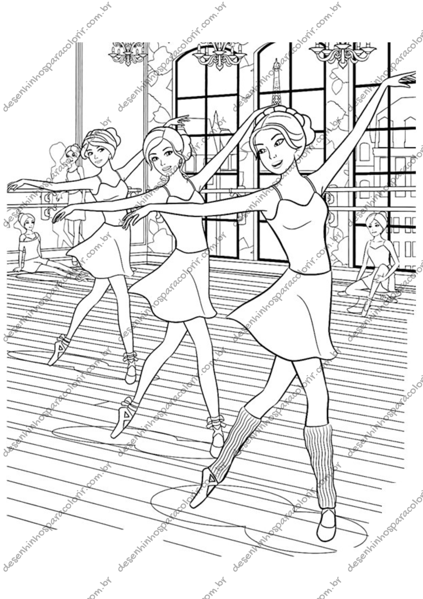 Desenho para Colorir Bailarina Desenho para Colorir Bailarina