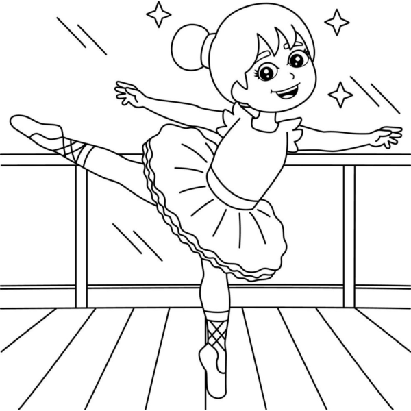 Desenho para Colorir Bailarina