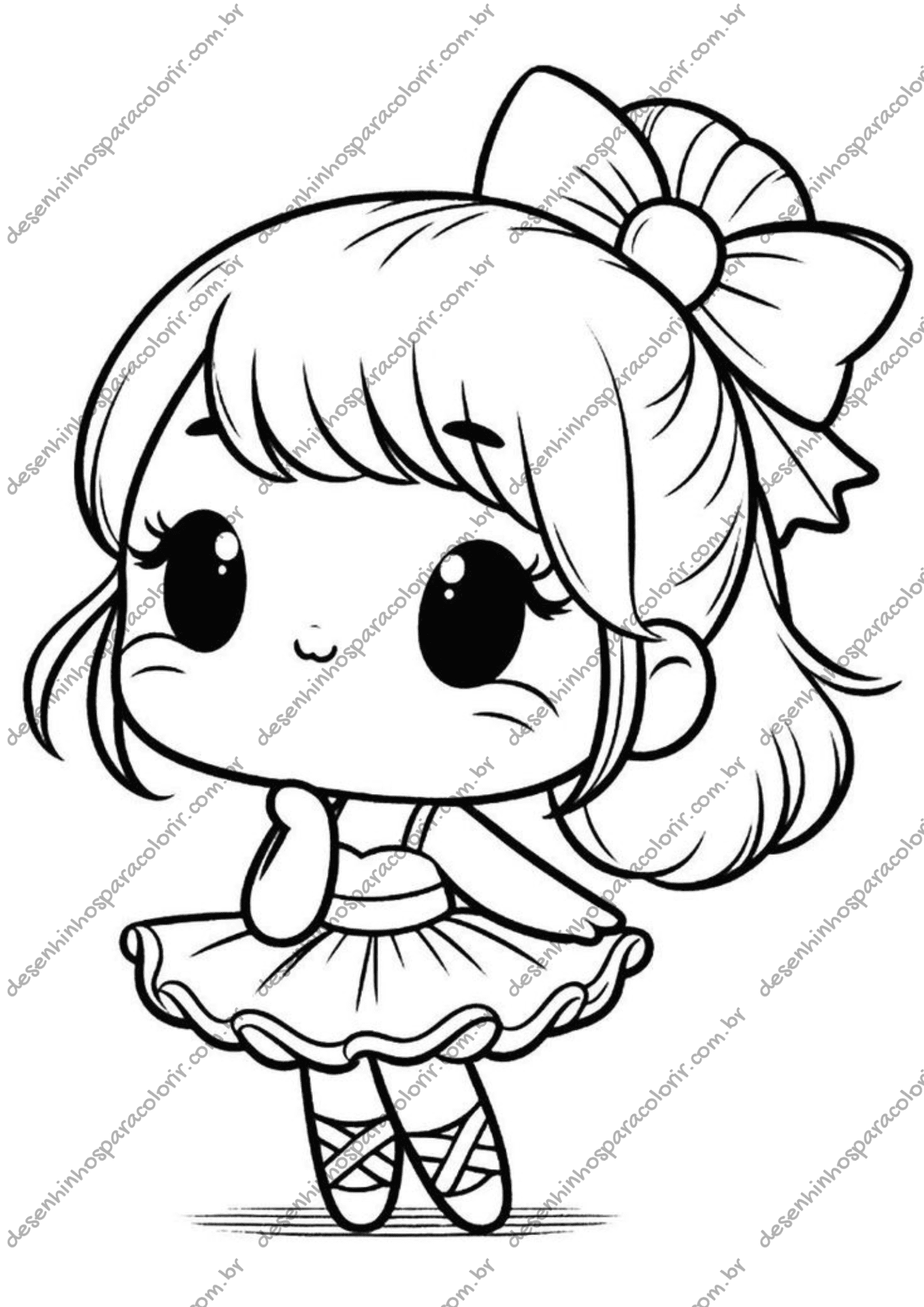 Desenho para Colorir Bailarina Desenho para Colorir Bailarina