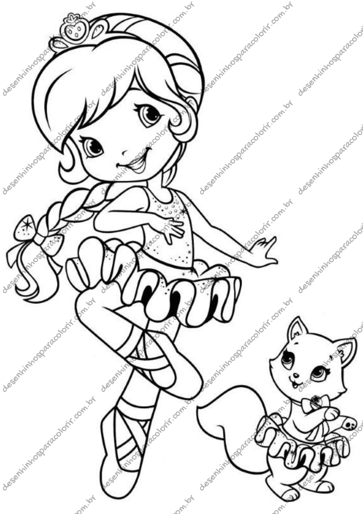 Desenho para Colorir Bailarina Desenho para Colorir Bailarina