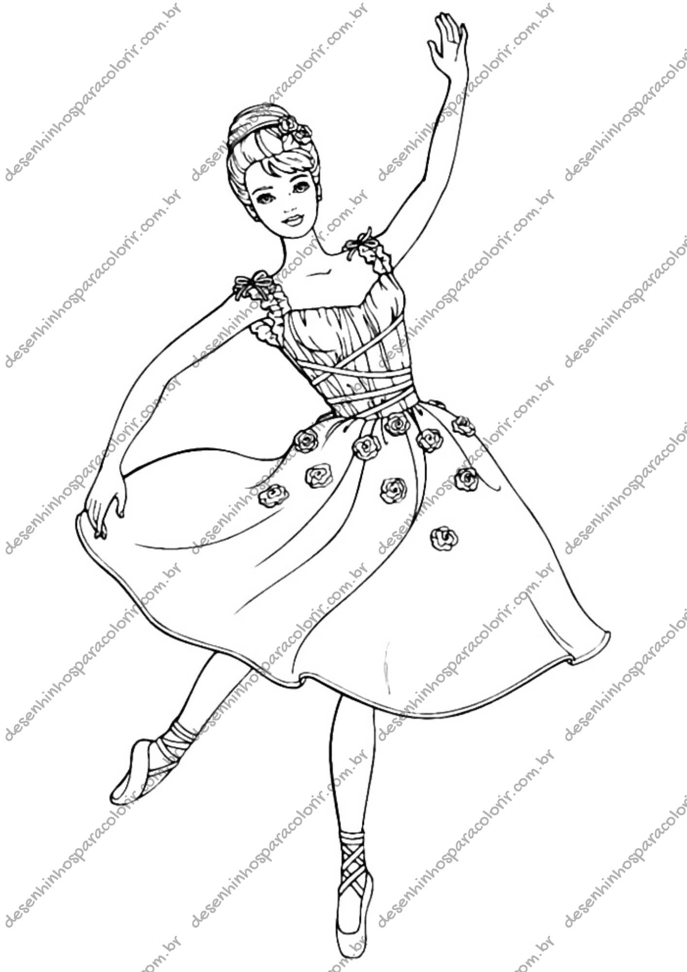 Desenho para Colorir Bailarina Desenho para Colorir Bailarina
