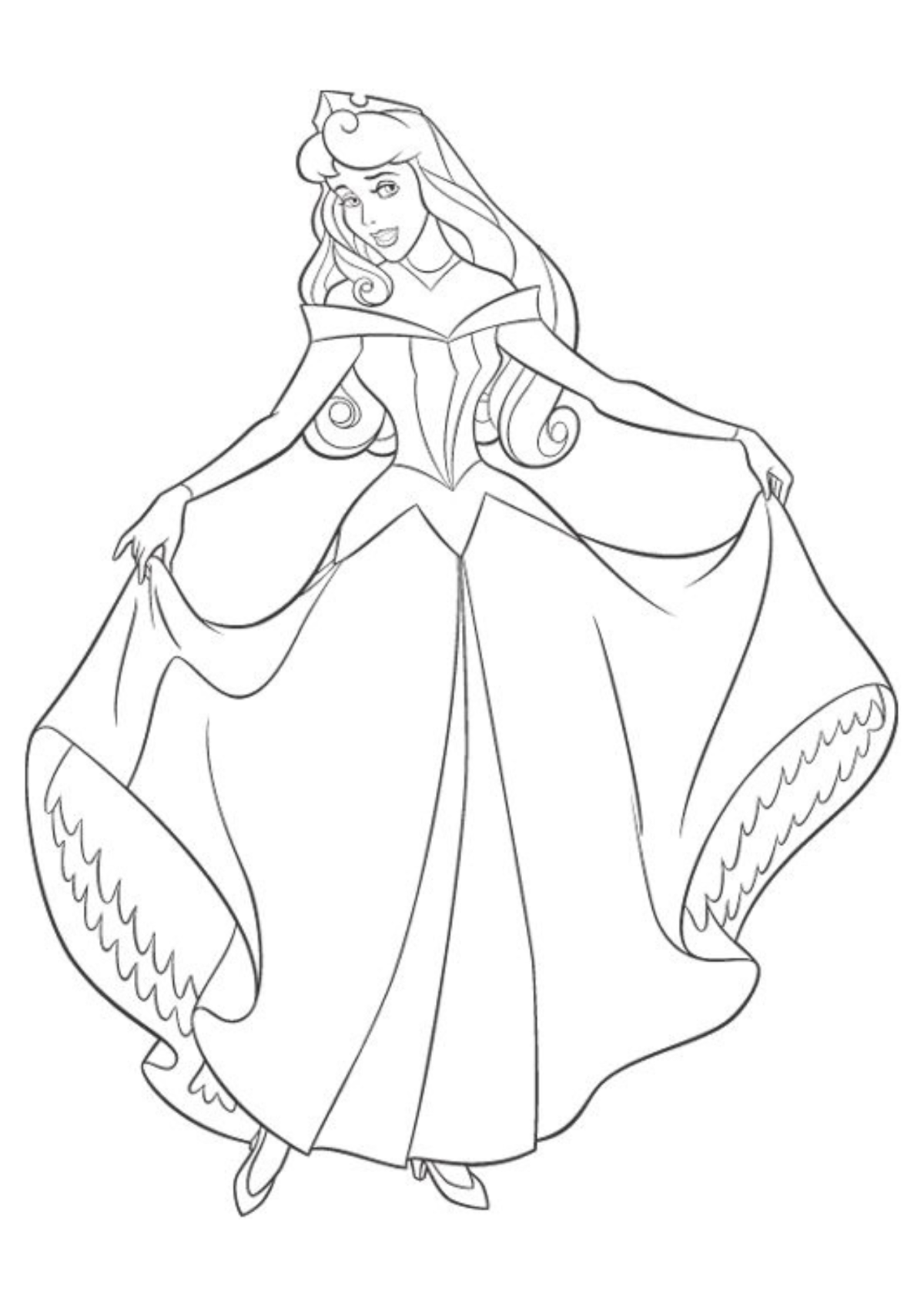 Desenho para Colorir Bela Adormecida