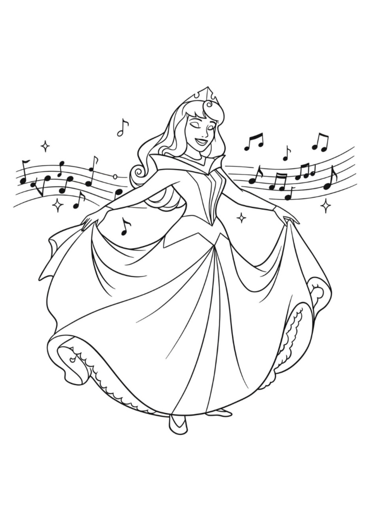Desenho para Colorir Bela Adormecida