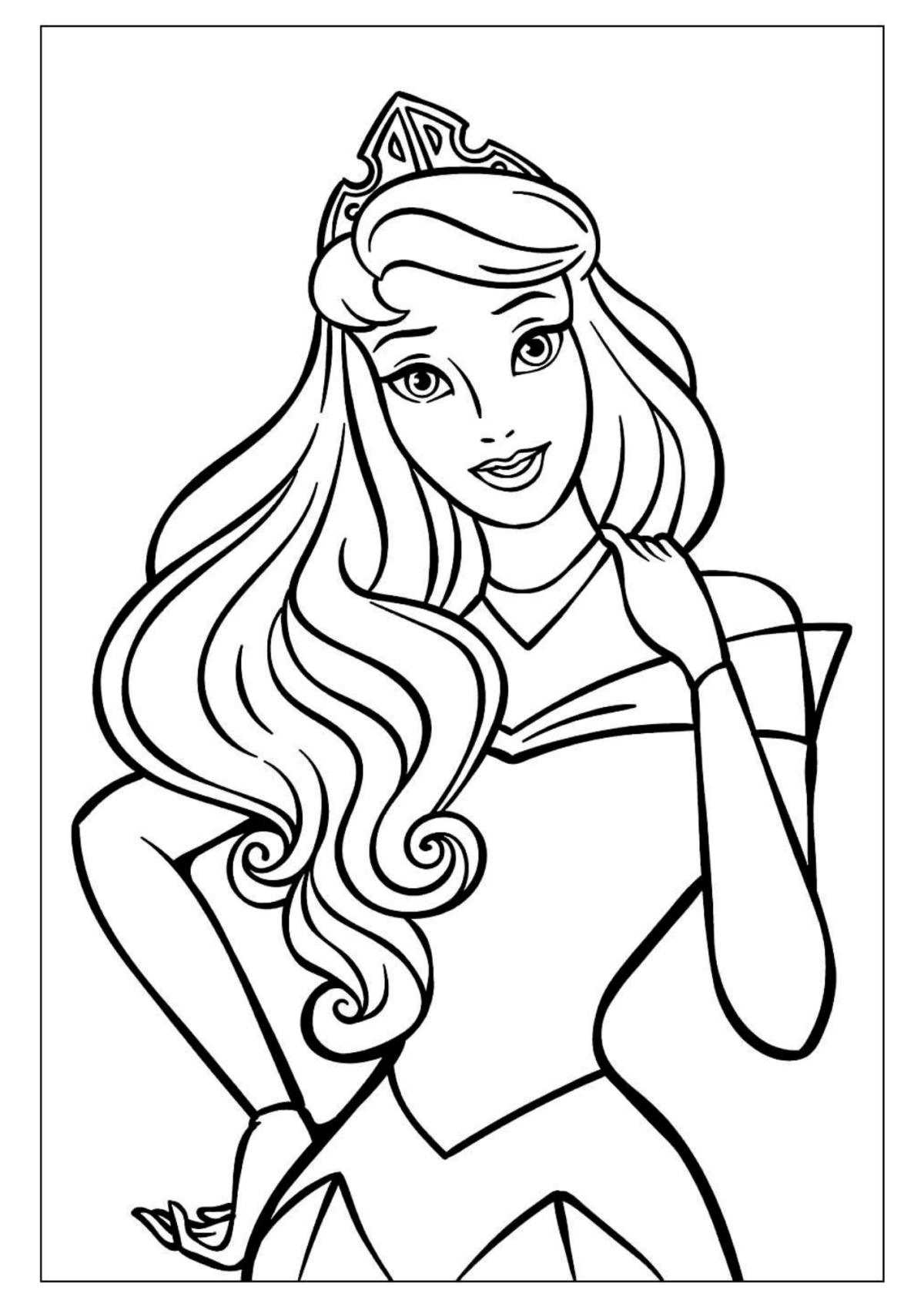 Desenho para Colorir Bela Adormecida