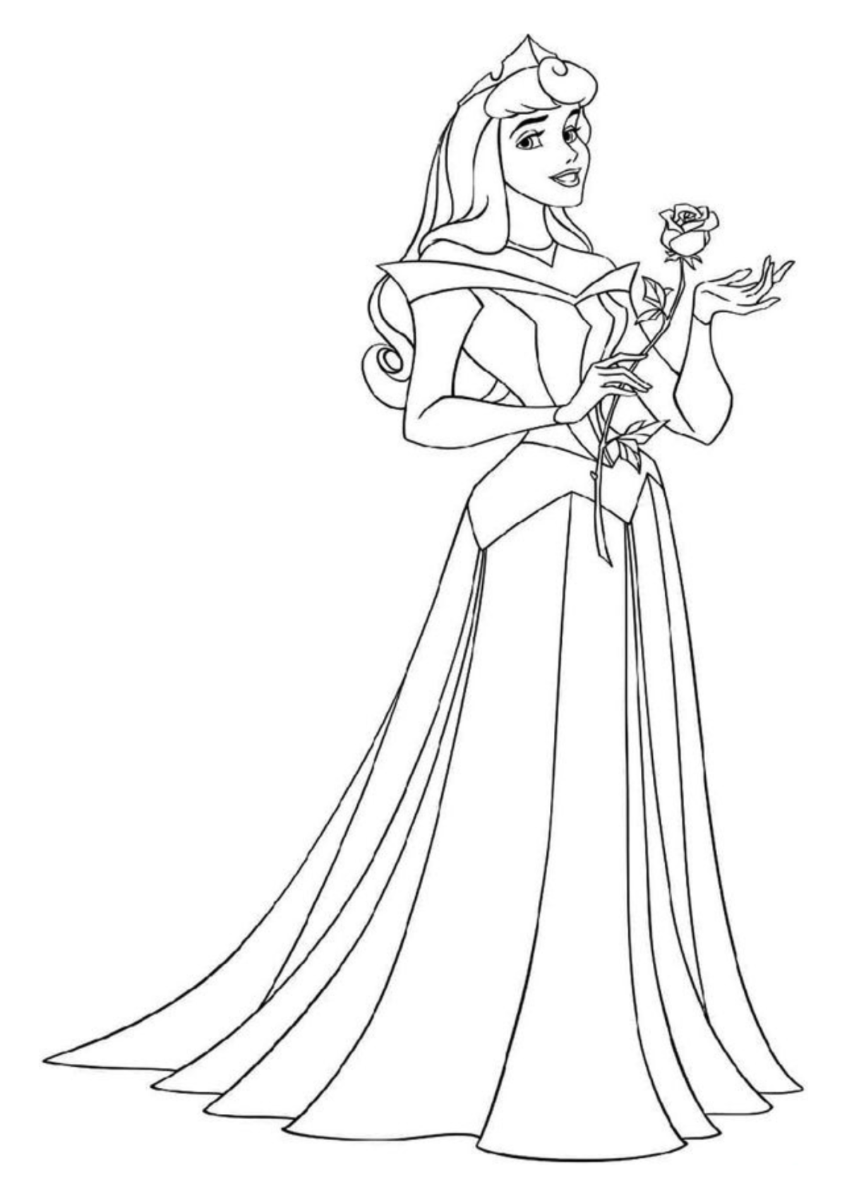 Desenho para Colorir Bela Adormecida