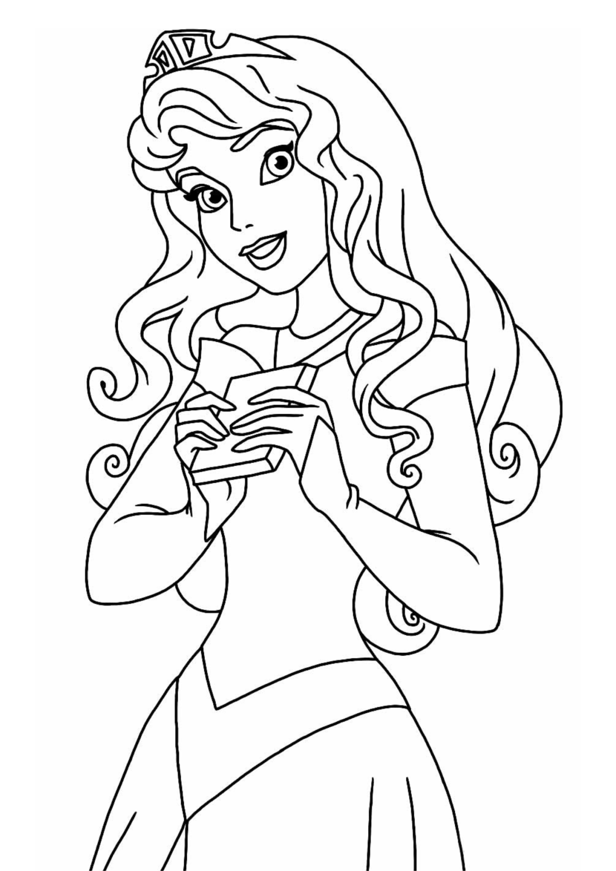 Desenho para Colorir Bela Adormecida