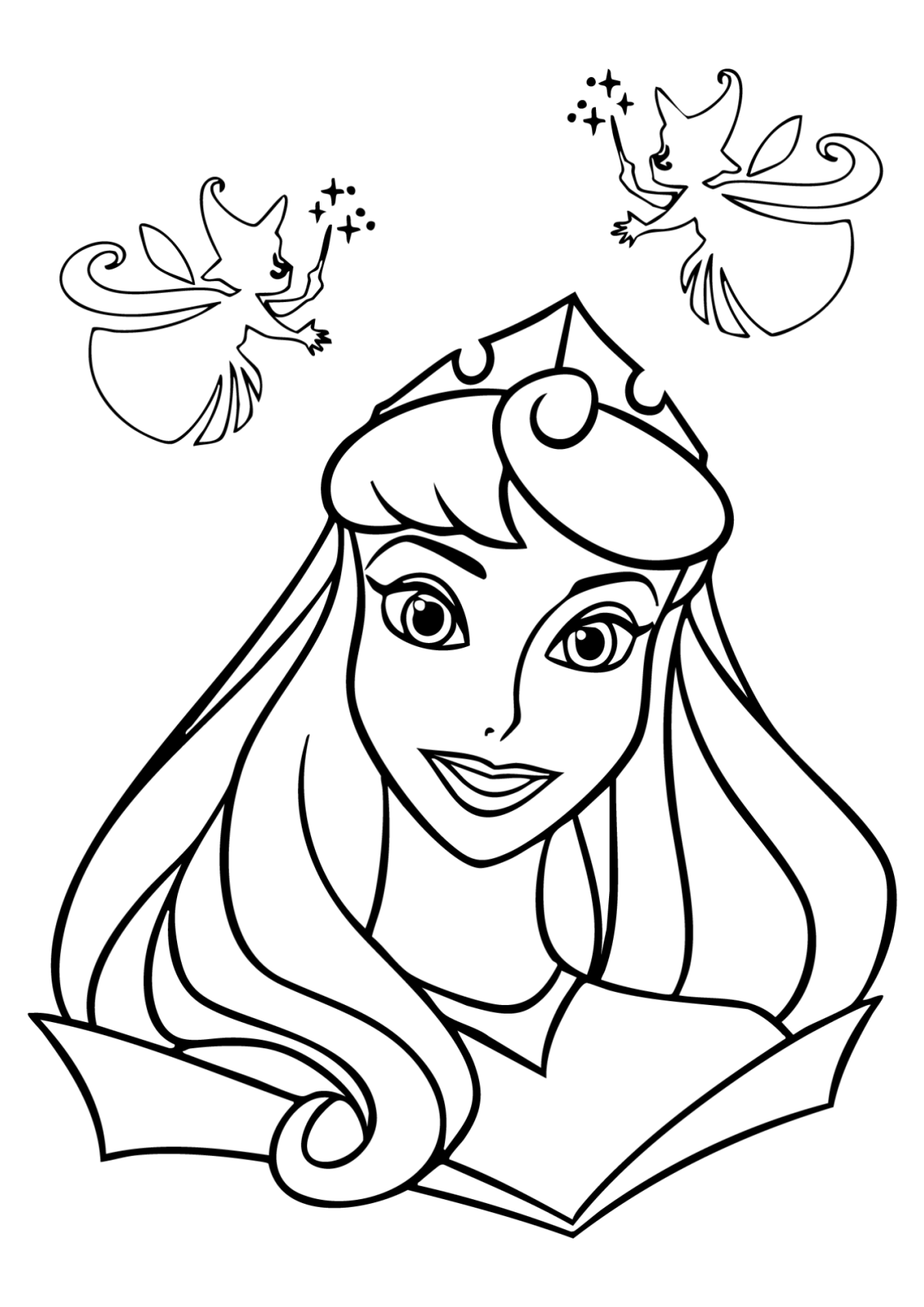Desenho para Colorir Bela Adormecida