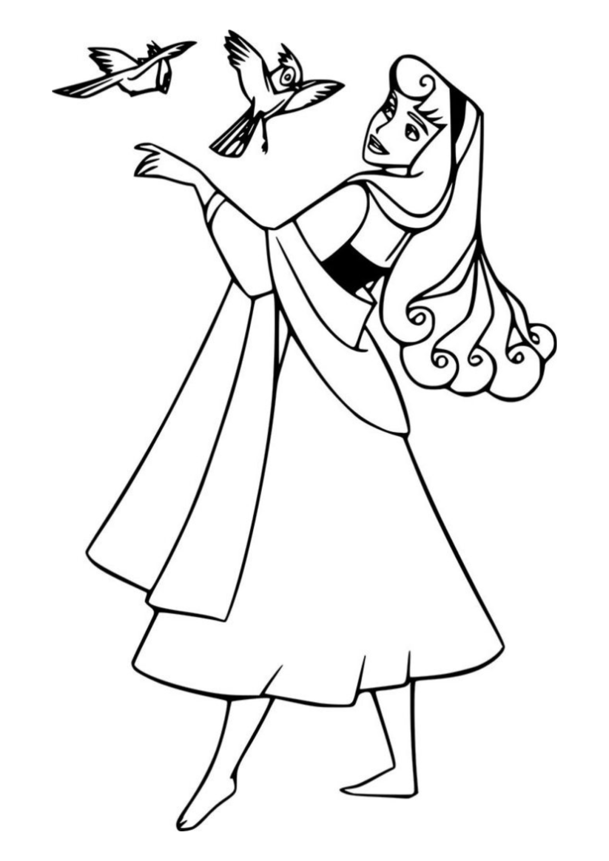 Desenho para Colorir Bela Adormecida