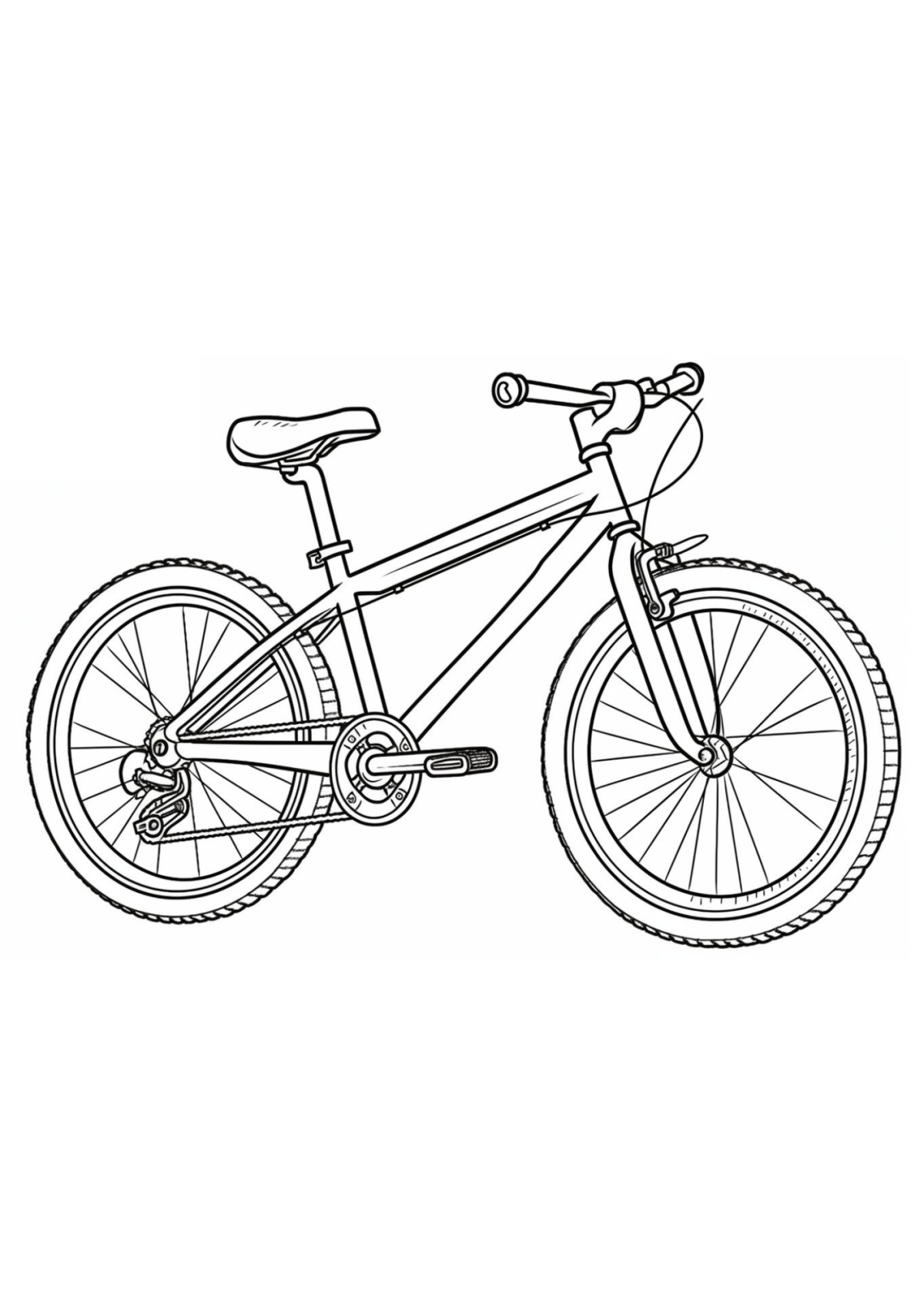 Desenho para Colorir Bicicleta