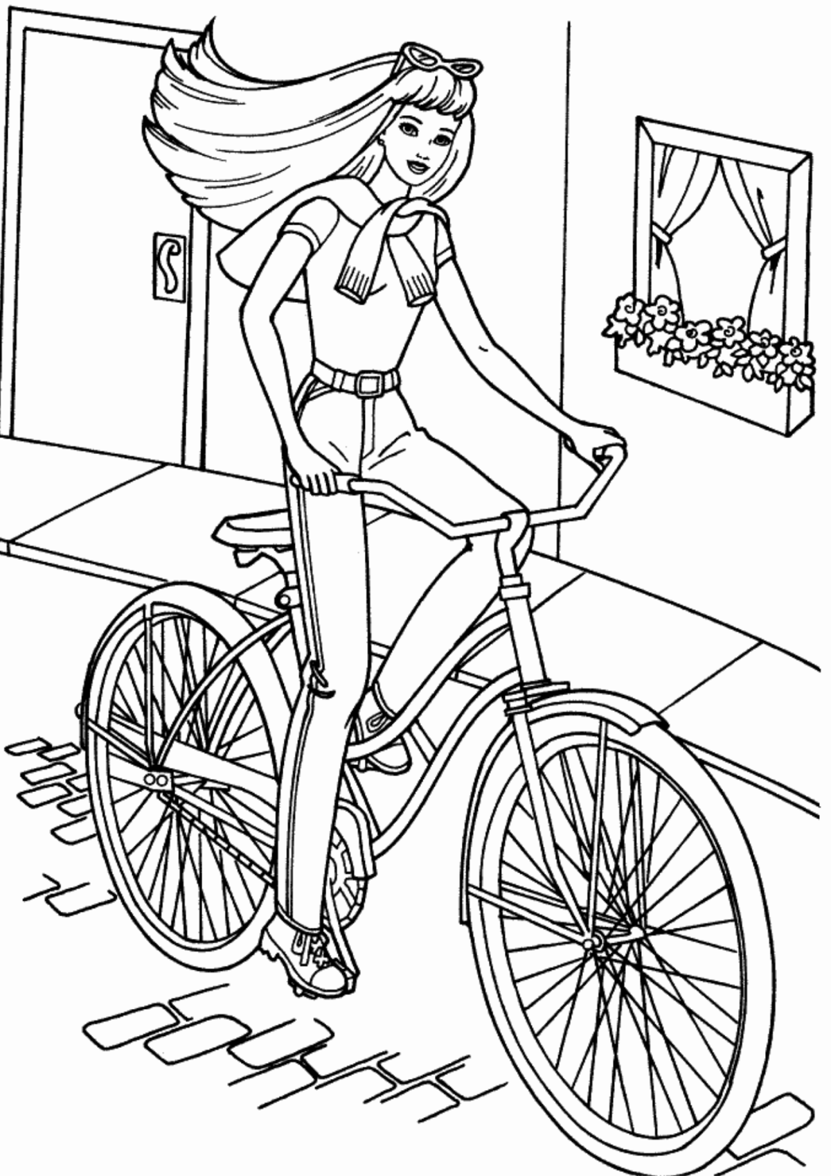 Desenho para Colorir Bicicleta