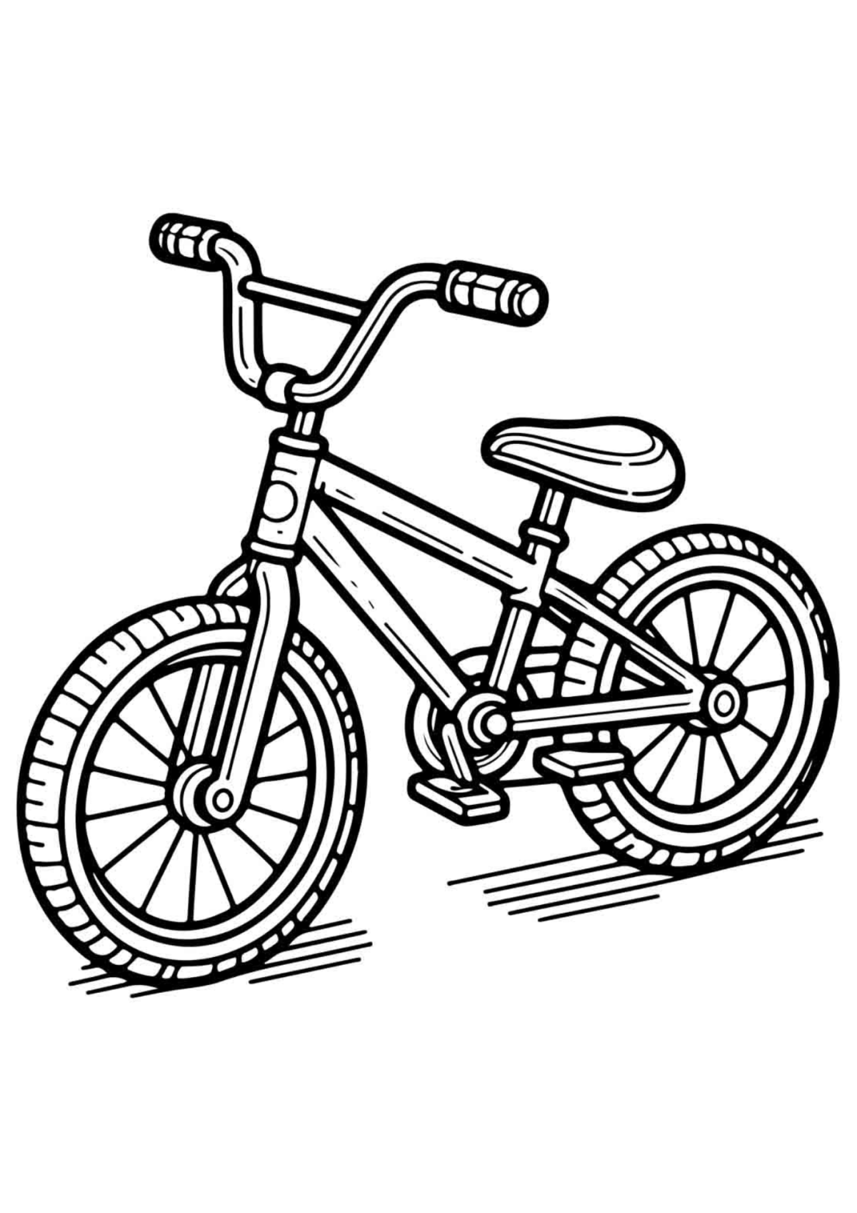 Desenho para Colorir Bicicleta