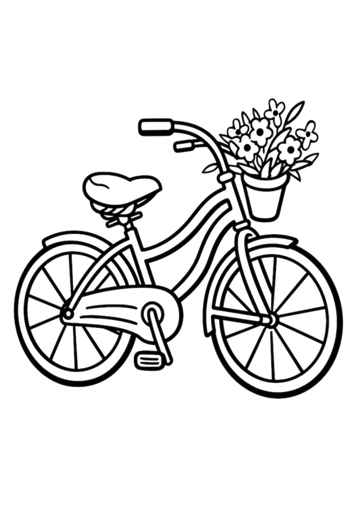 Desenho para Colorir Bicicleta