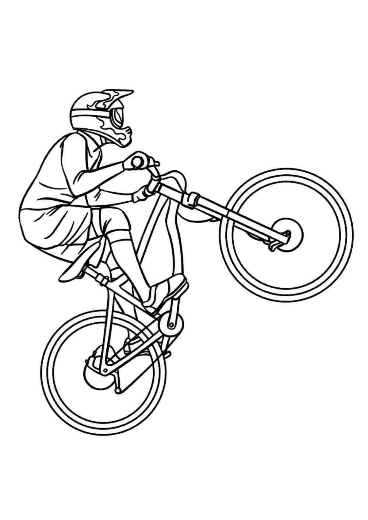 Desenho para Colorir Bicicleta