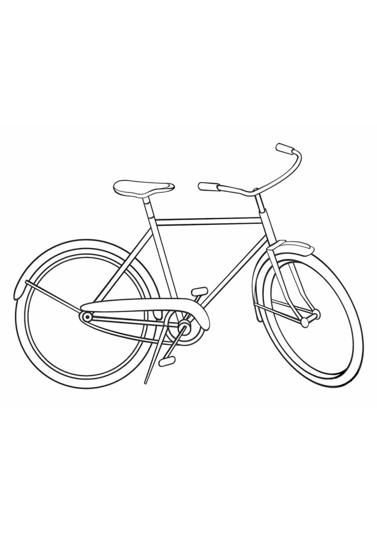 Desenho para Colorir Bicicleta