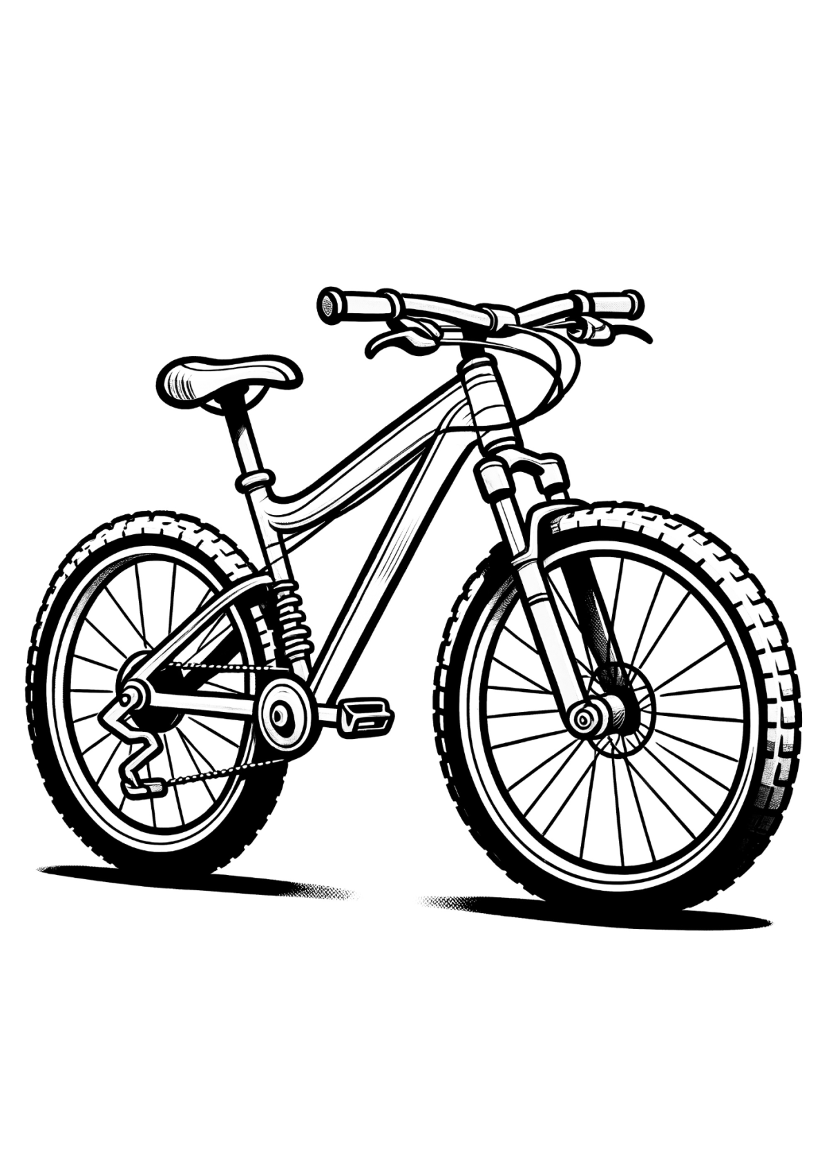 Desenho para Colorir Bicicleta