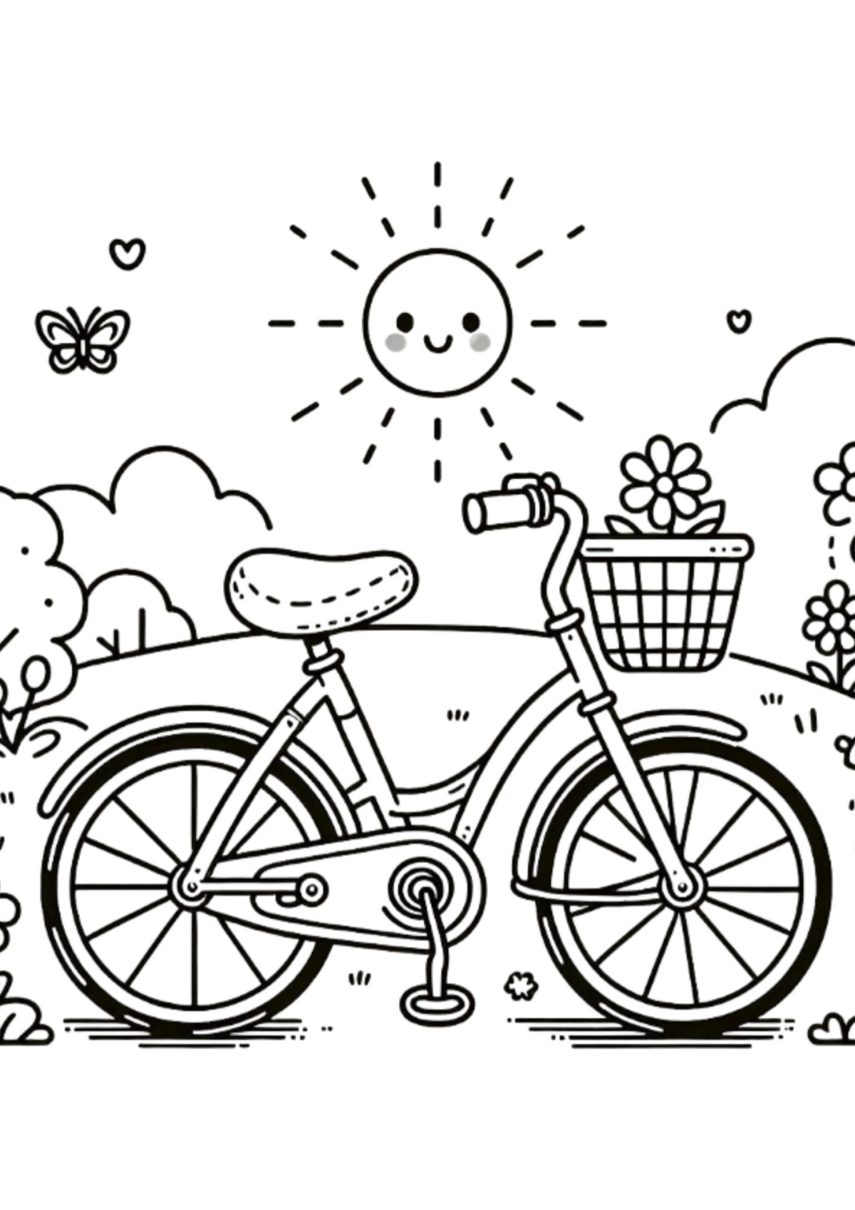 Desenho para Colorir Bicicleta