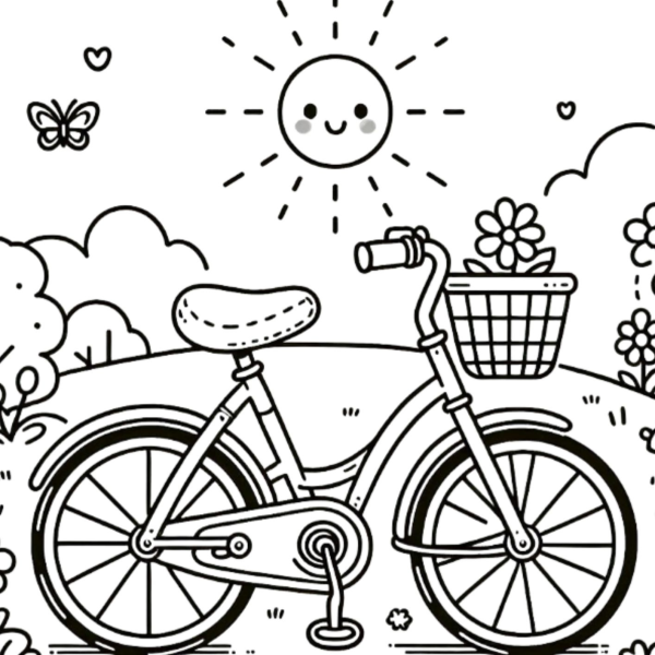 Desenho para Colorir Bicicleta