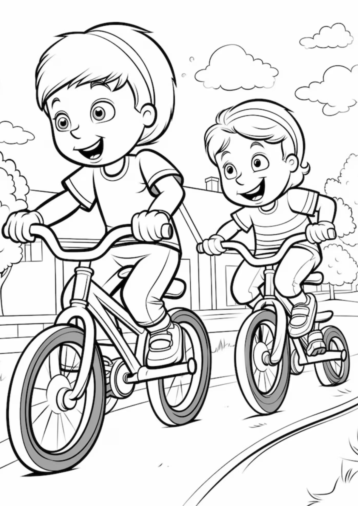 Desenho para Colorir Bicicleta