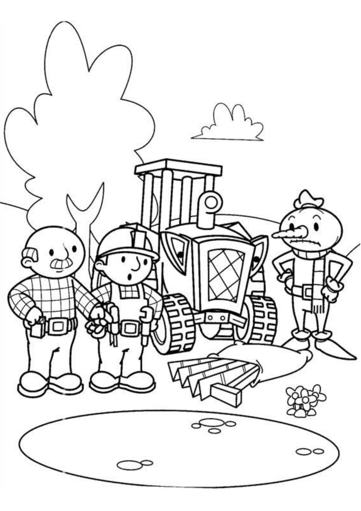 Desenho para Colorir Bob, o Construtor