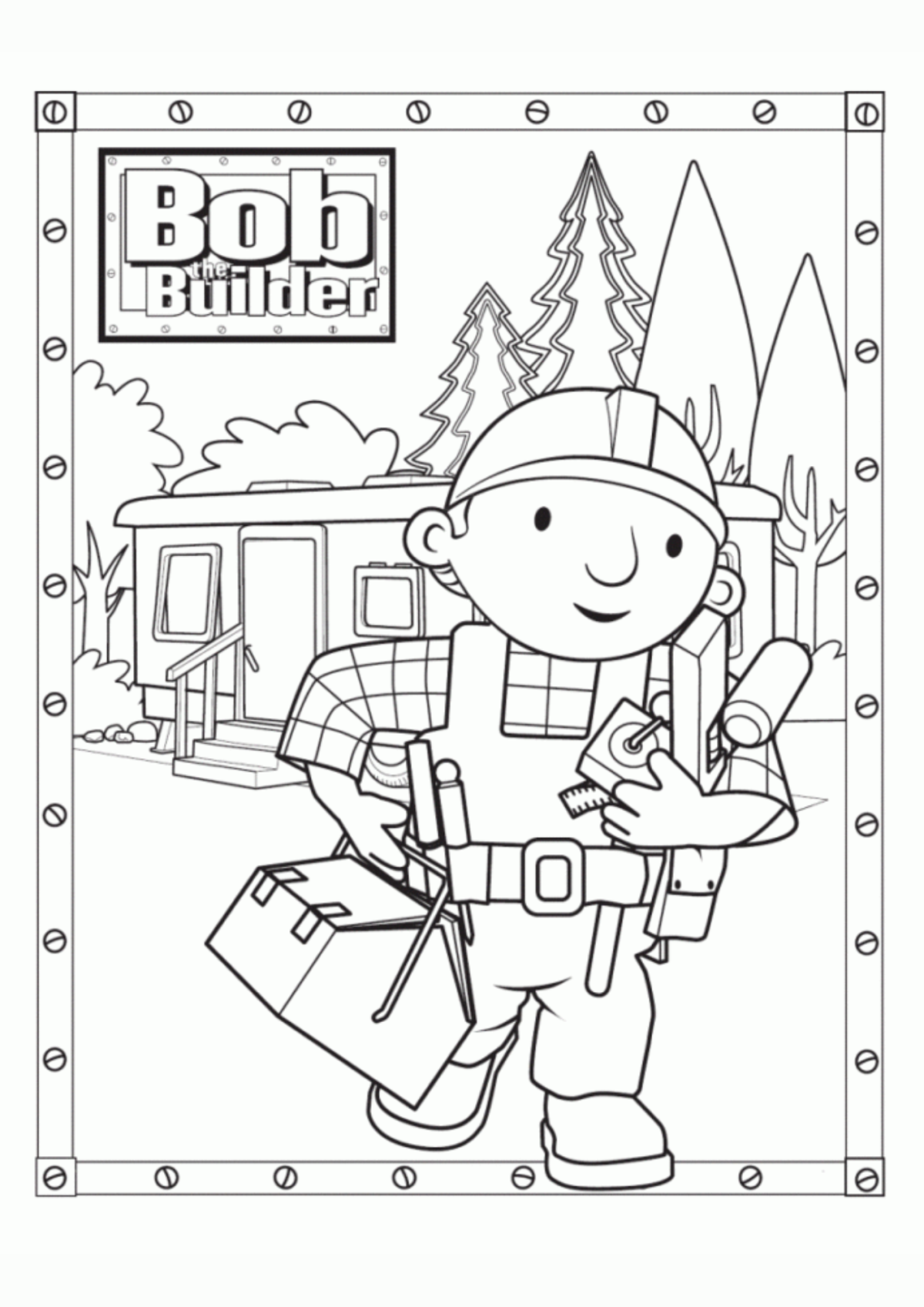 Desenho para Colorir Bob, o Construtor