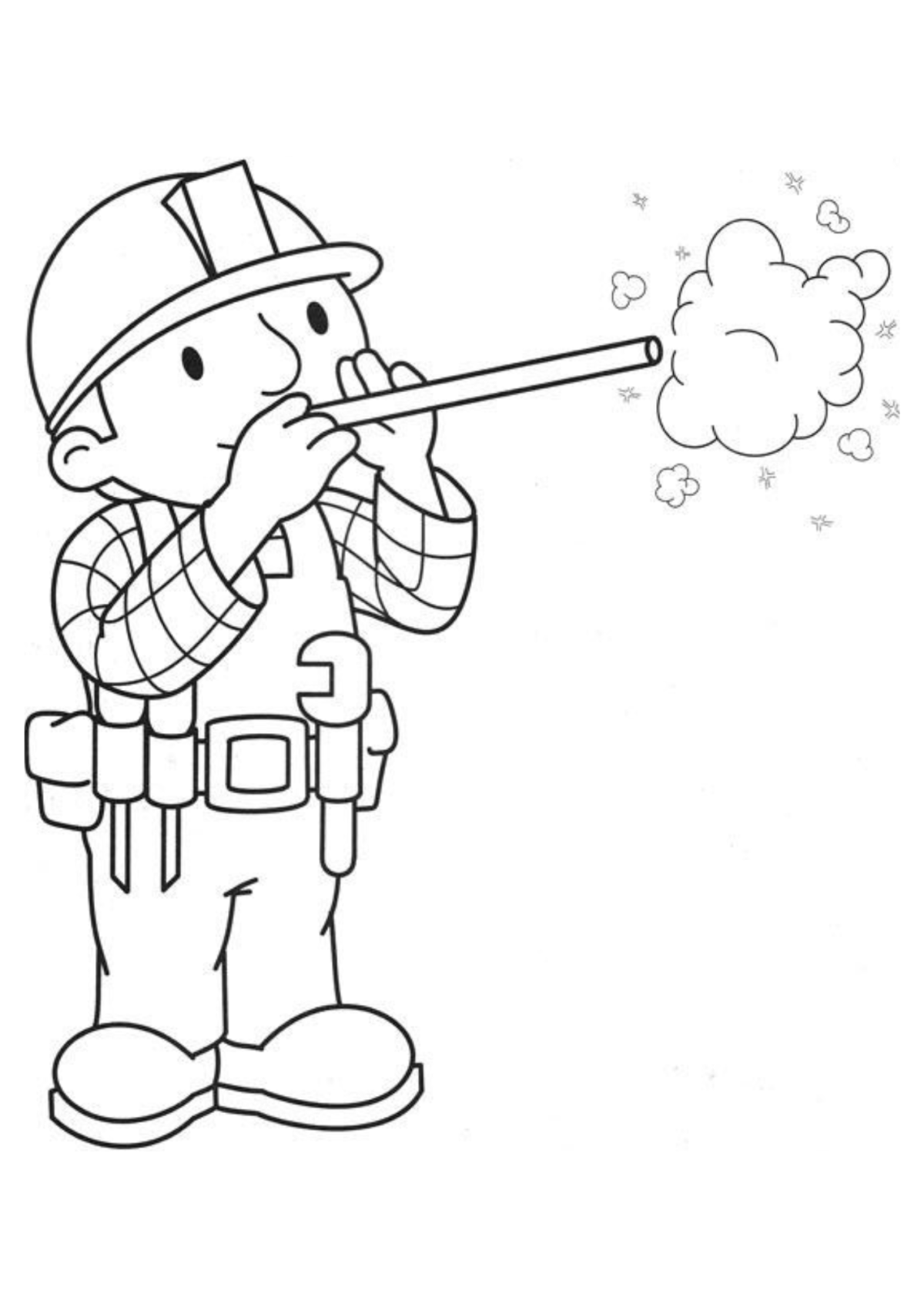 Desenho para Colorir Bob, o Construtor